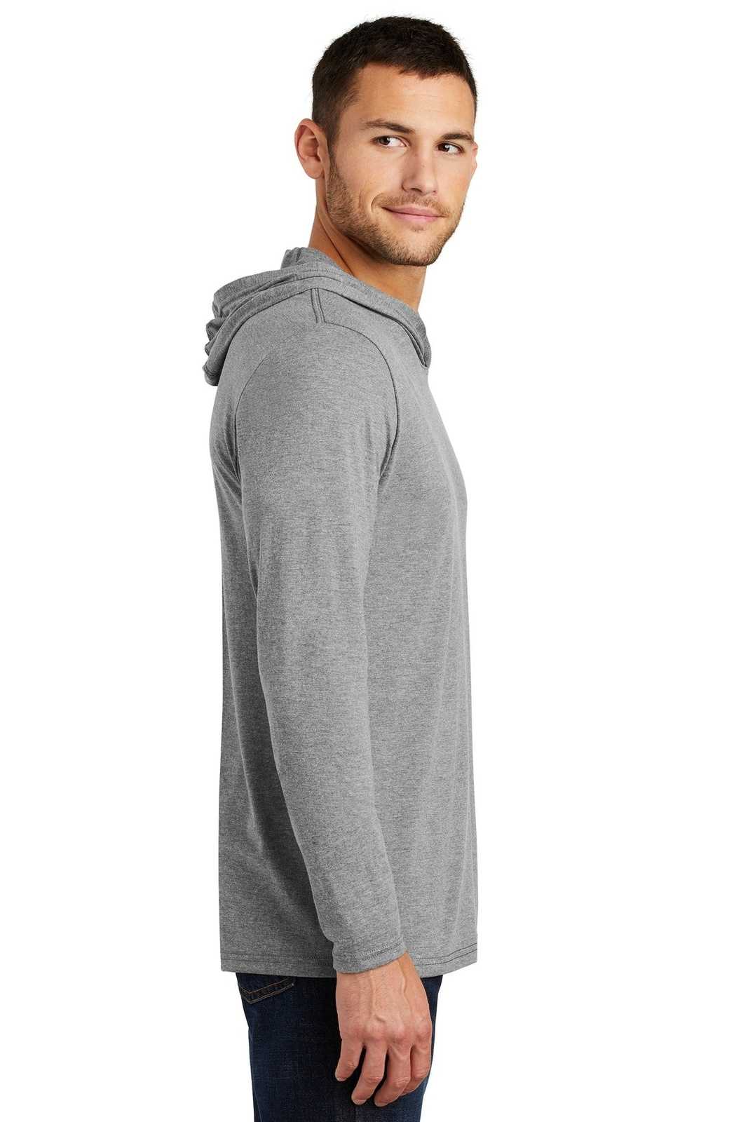 District DM139 Perfect Tri Long Sleeve Hoodie - Gray Frost - HIT a Double - 3