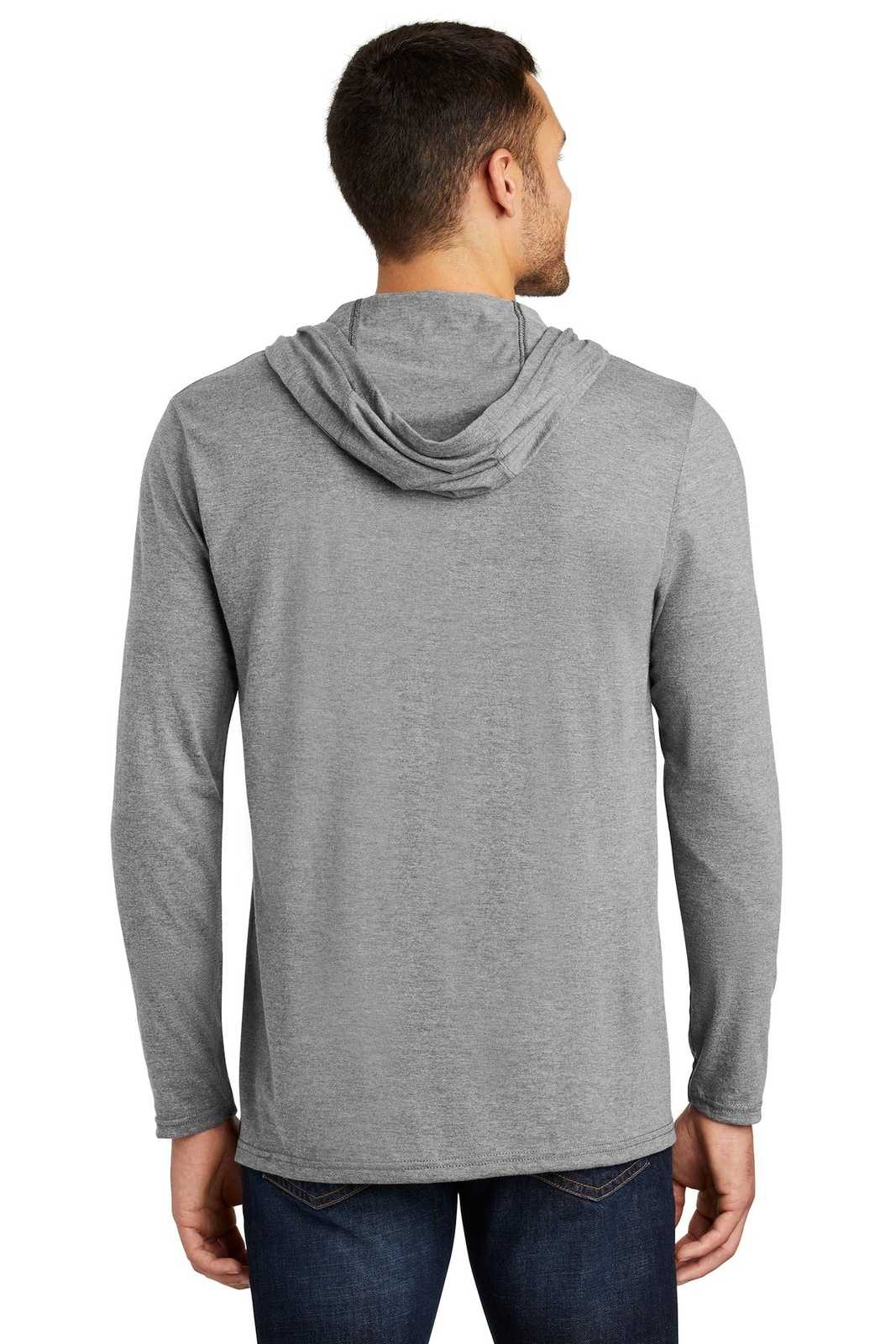 District DM139 Perfect Tri Long Sleeve Hoodie - Gray Frost - HIT a Double - 2