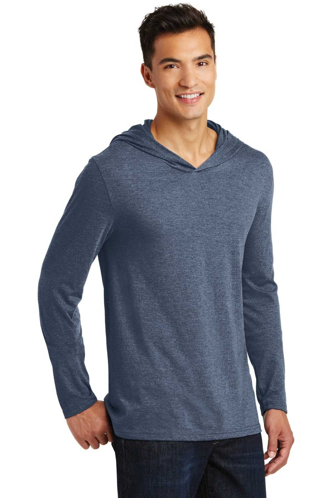 District DM139 Perfect Tri Long Sleeve Hoodie - Navy Frost - HIT a Double - 4