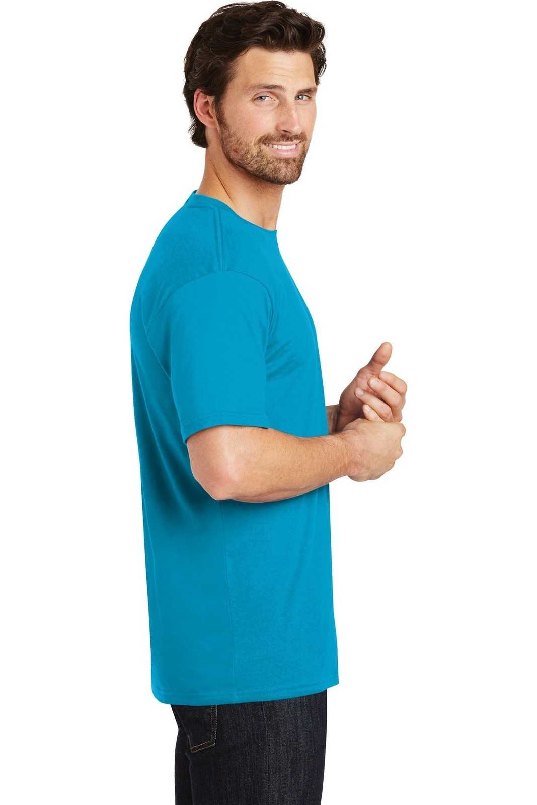 District DT104 Perfect Weight Tee - Bright Turquoise - HIT a Double - 3