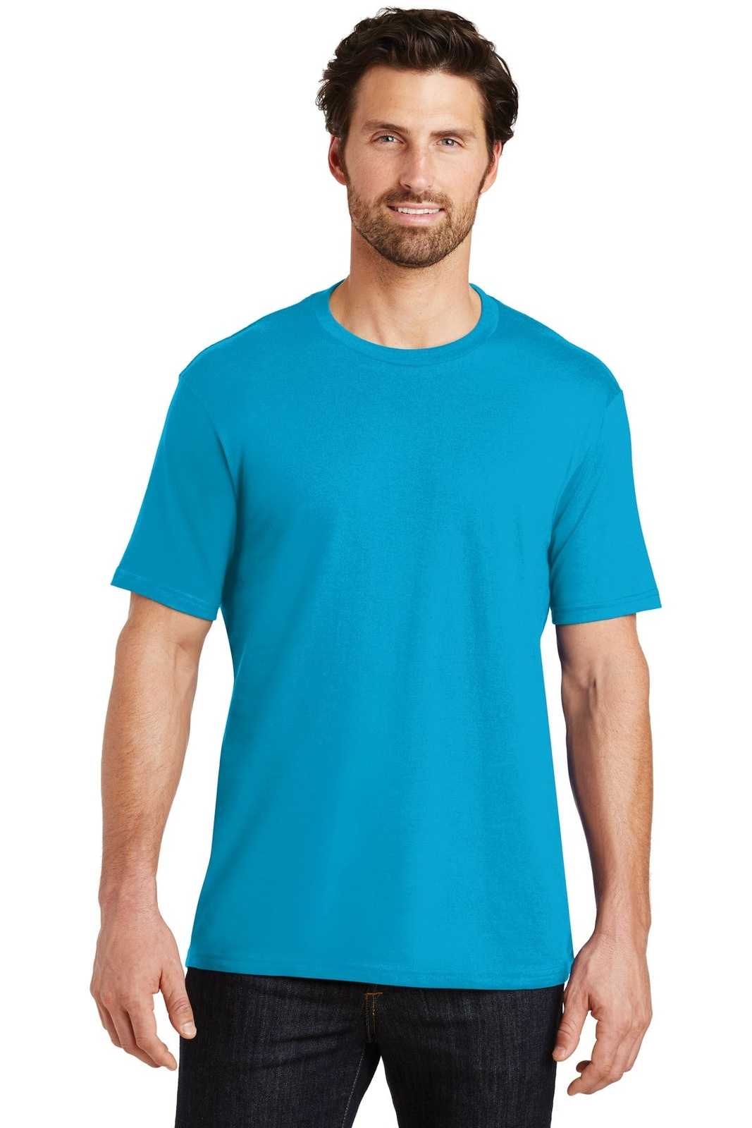 District DT104 Perfect Weight Tee - Bright Turquoise - HIT a Double - 1