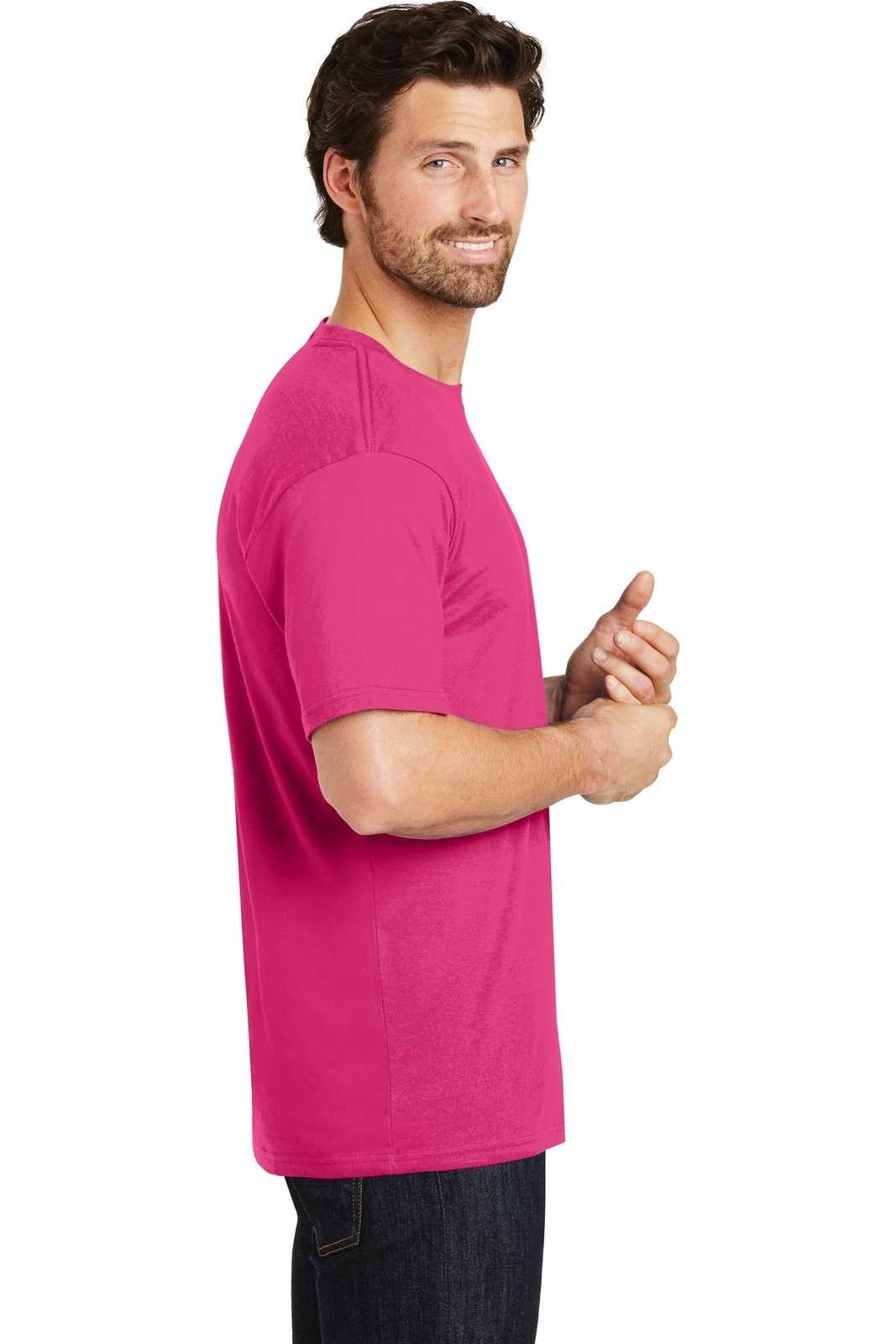 District DT104 Perfect Weight Tee - Dark Fuchsia - HIT a Double - 3