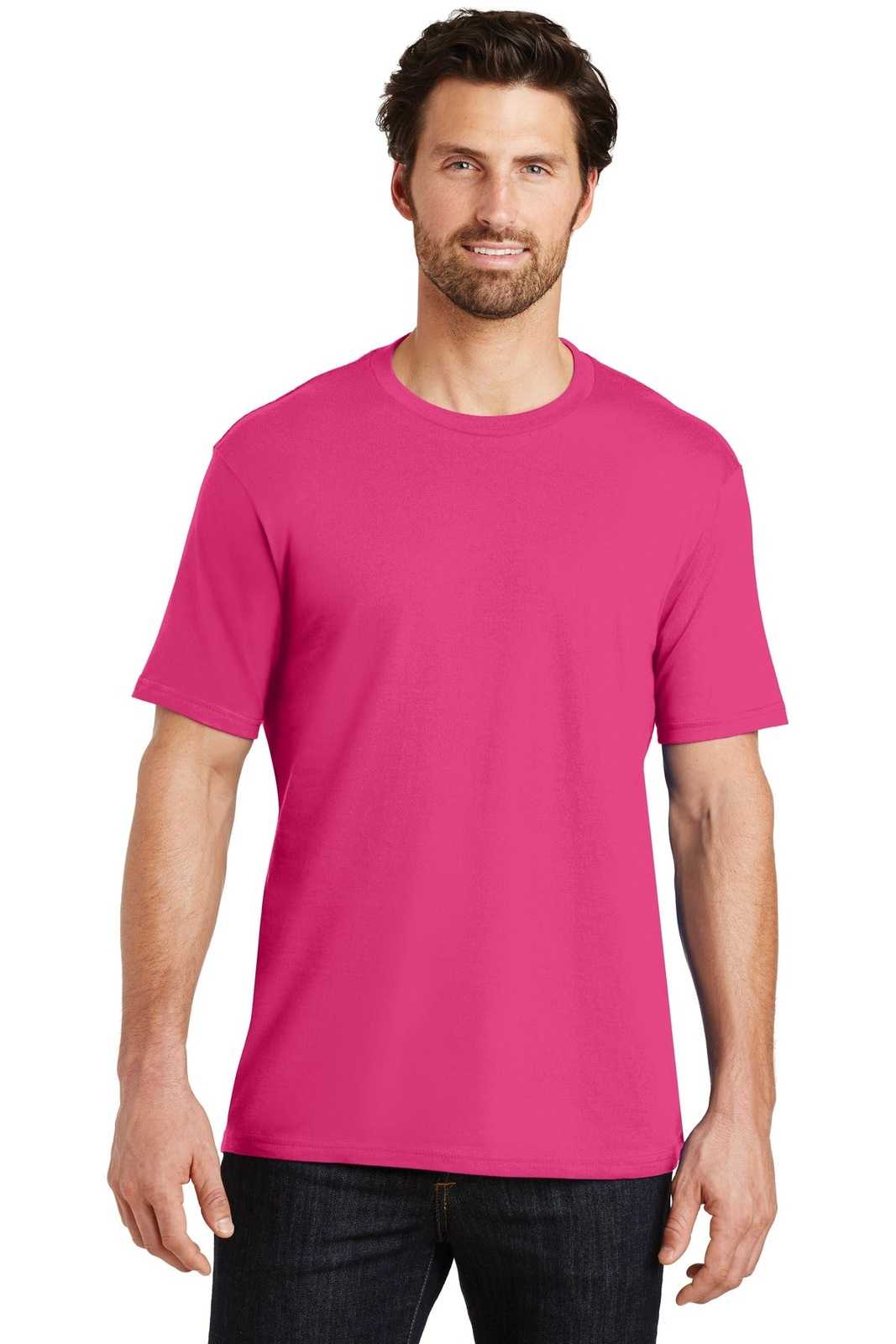 District DT104 Perfect Weight Tee - Dark Fuchsia - HIT a Double - 1