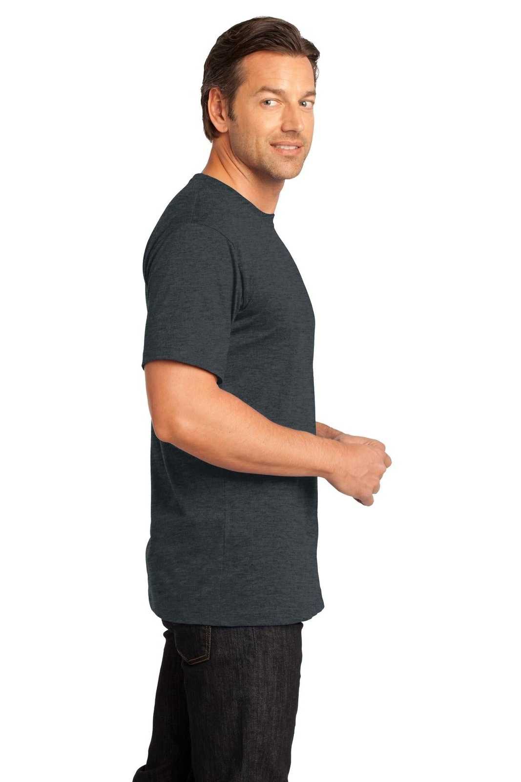 District DT104 Perfect Weight Tee - Heathered Charcoal - HIT a Double - 3