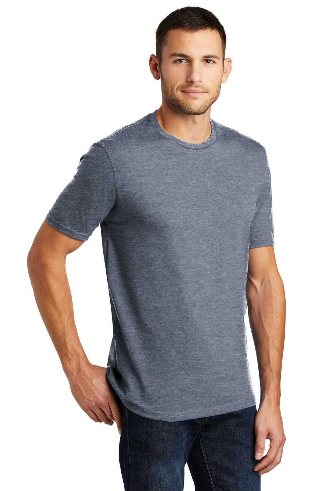 District DT104 Perfect Weight Tee - Heathered Navy - HIT a Double - 4