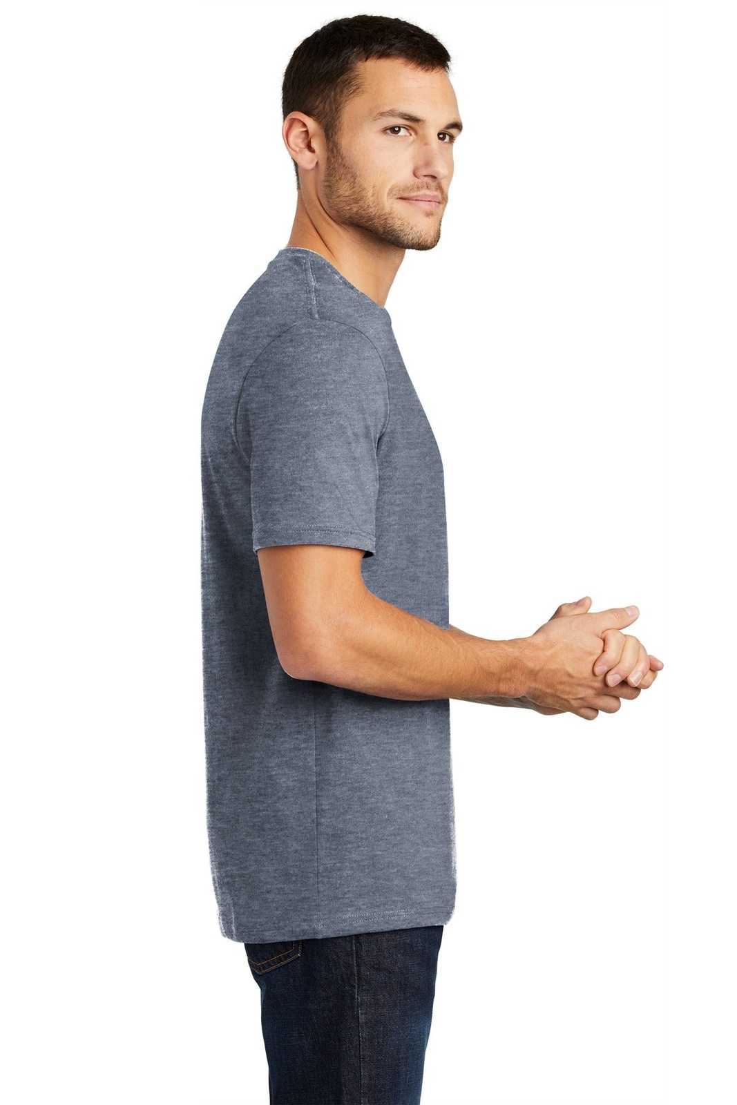 District DT104 Perfect Weight Tee - Heathered Navy - HIT a Double - 3