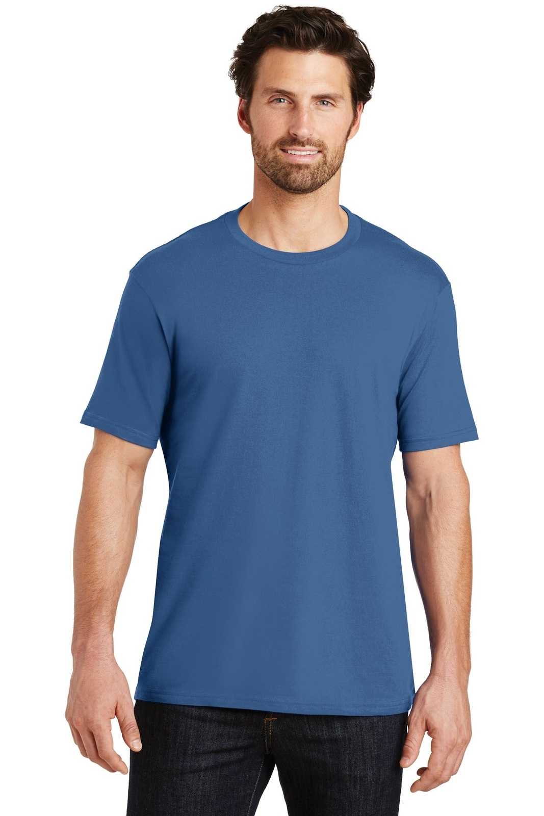 District DT104 Perfect Weight Tee - Maritime Blue - HIT a Double - 1