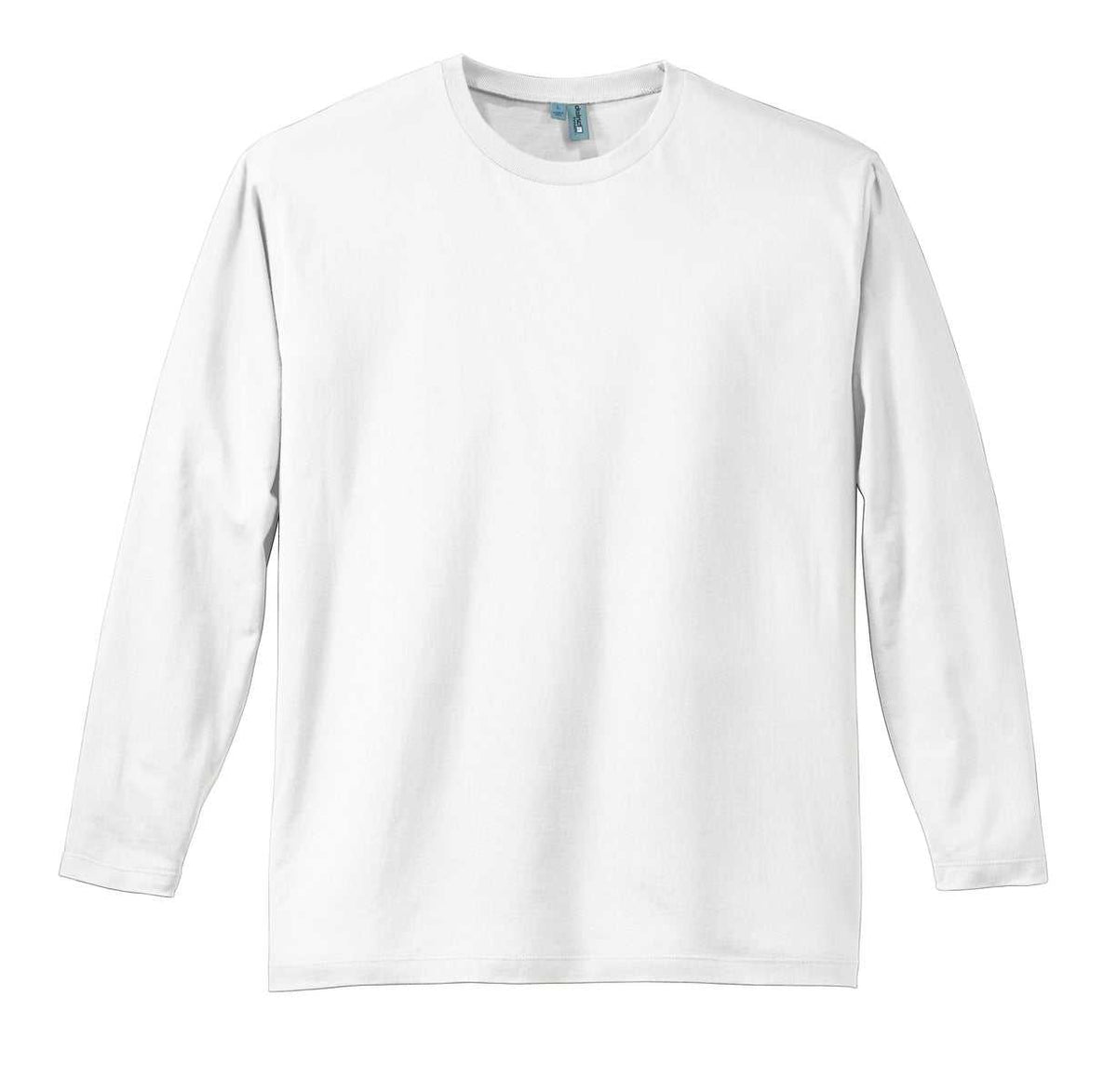 District DT105 Perfect Weight Long Sleeve Tee - Bright White - HIT a Double - 5