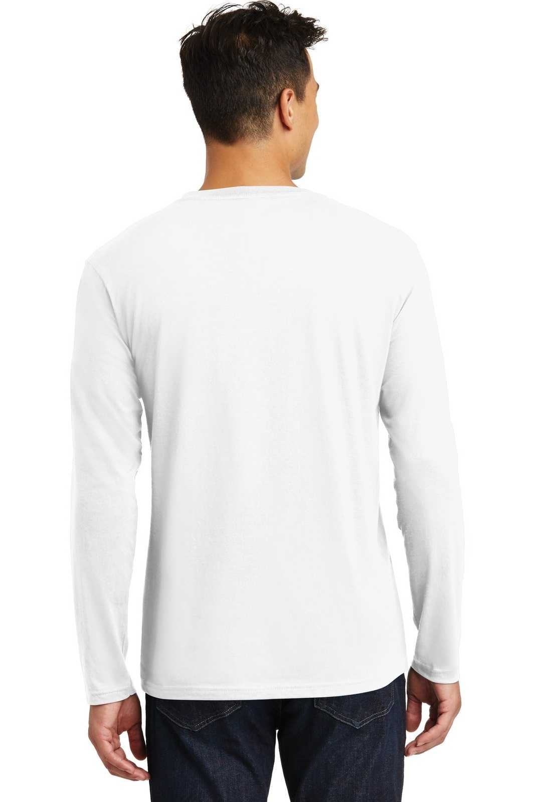 District DT105 Perfect Weight Long Sleeve Tee - Bright White - HIT a Double - 2