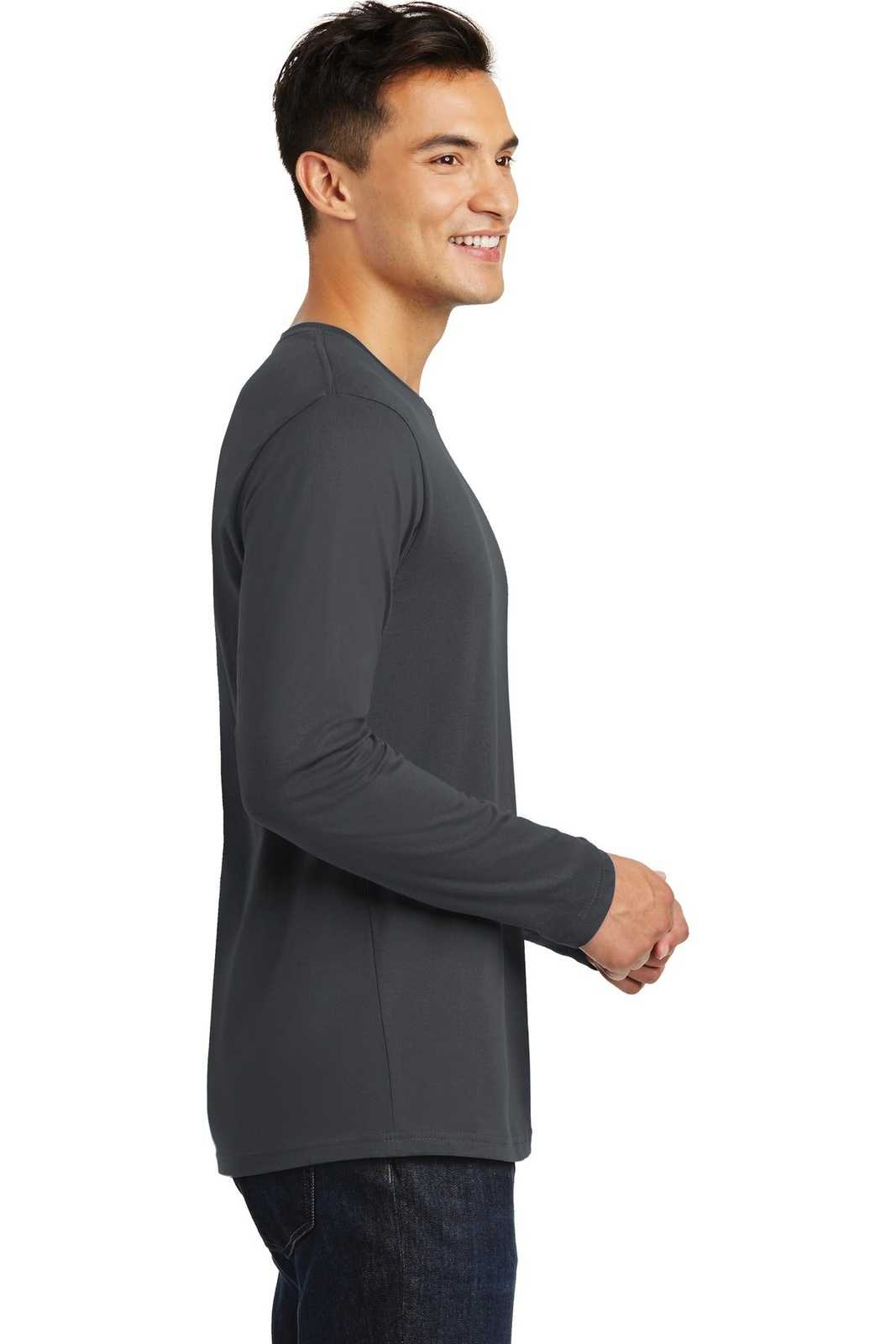 District DT105 Perfect Weight Long Sleeve Tee - Charcoal - HIT a Double - 3