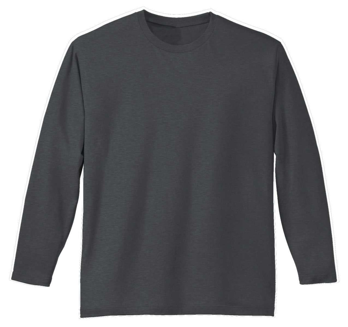District DT105 Perfect Weight Long Sleeve Tee - Charcoal - HIT a Double - 5