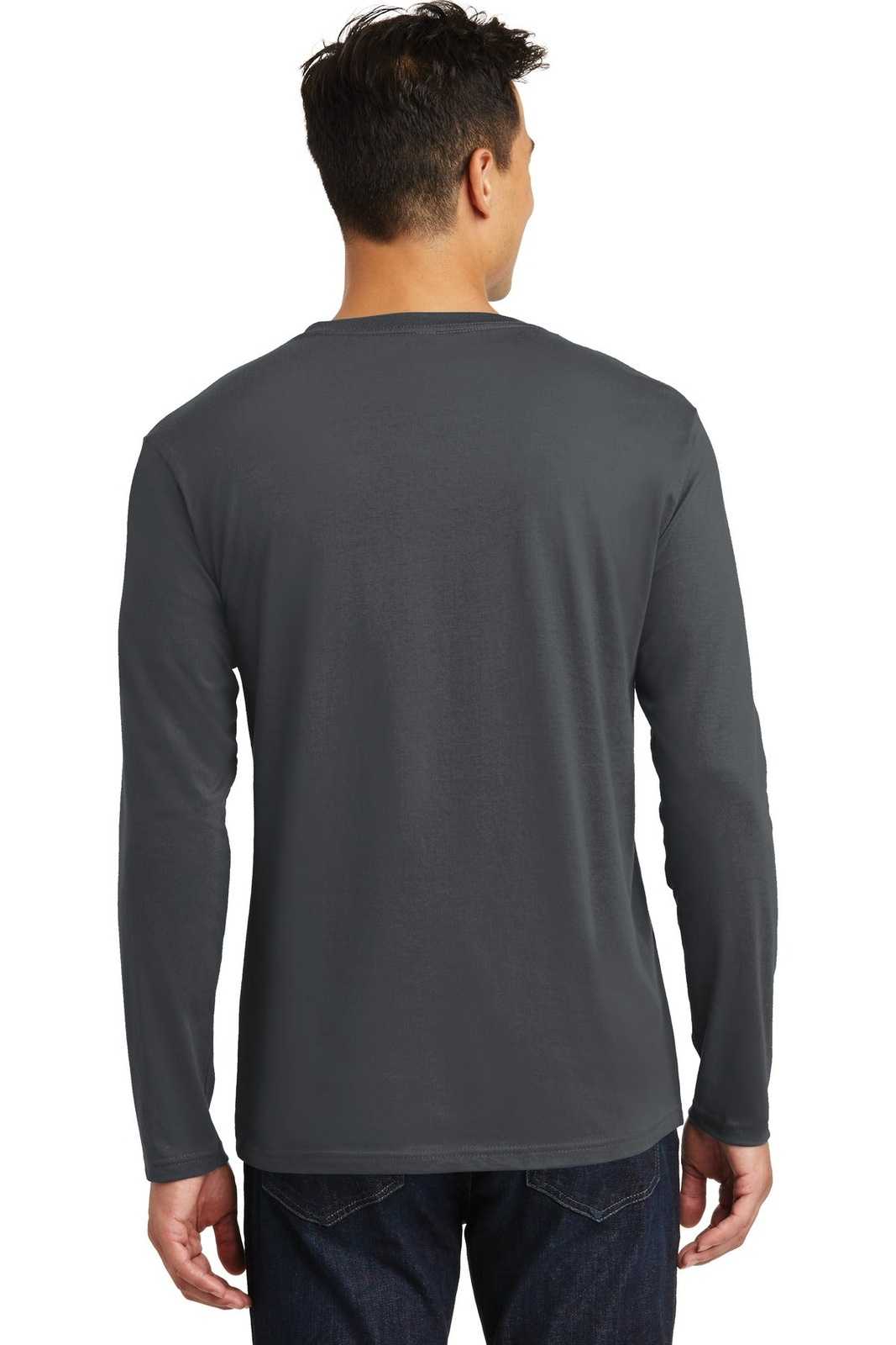 District DT105 Perfect Weight Long Sleeve Tee - Charcoal - HIT a Double - 2