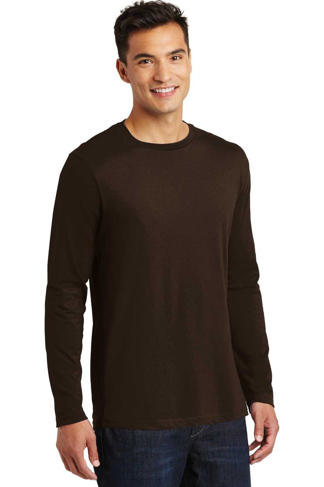 District DT105 Perfect Weight Long Sleeve Tee - Espresso - HIT a Double - 4