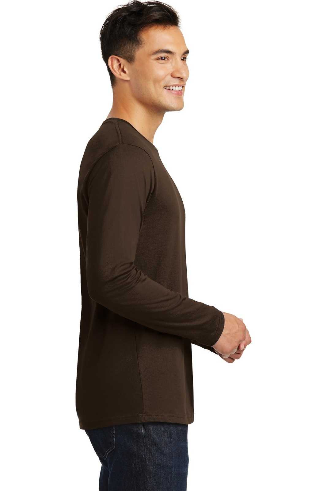District DT105 Perfect Weight Long Sleeve Tee - Espresso - HIT a Double - 3