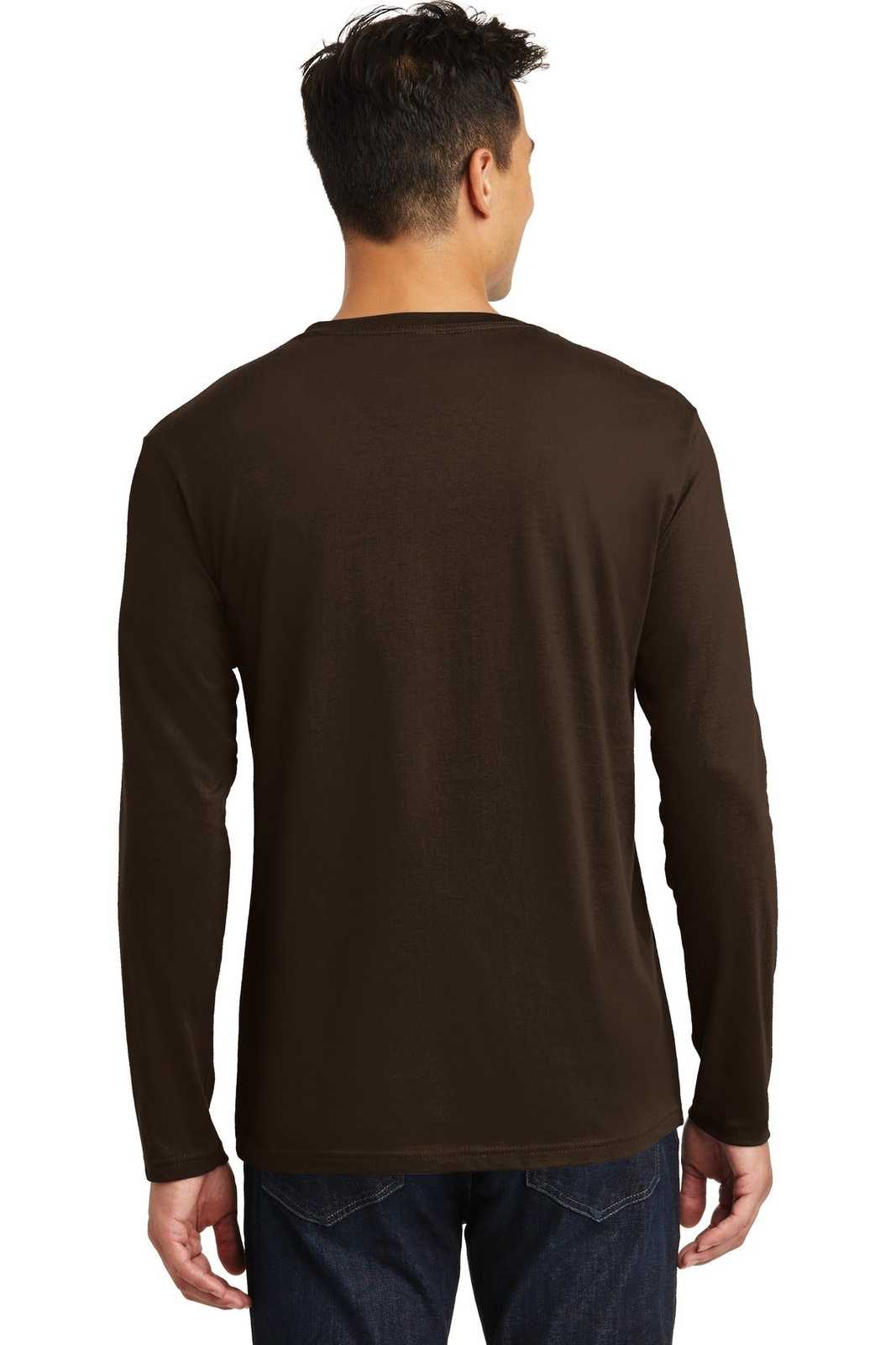 District DT105 Perfect Weight Long Sleeve Tee - Espresso - HIT a Double - 2
