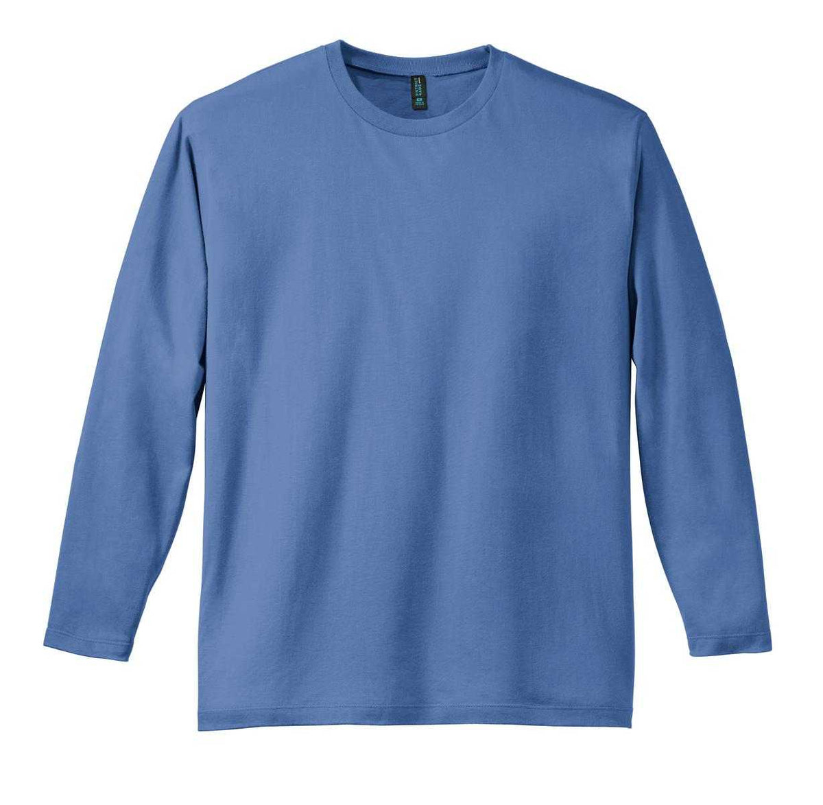 District DT105 Perfect Weight Long Sleeve Tee - Maritime Blue - HIT a Double - 5