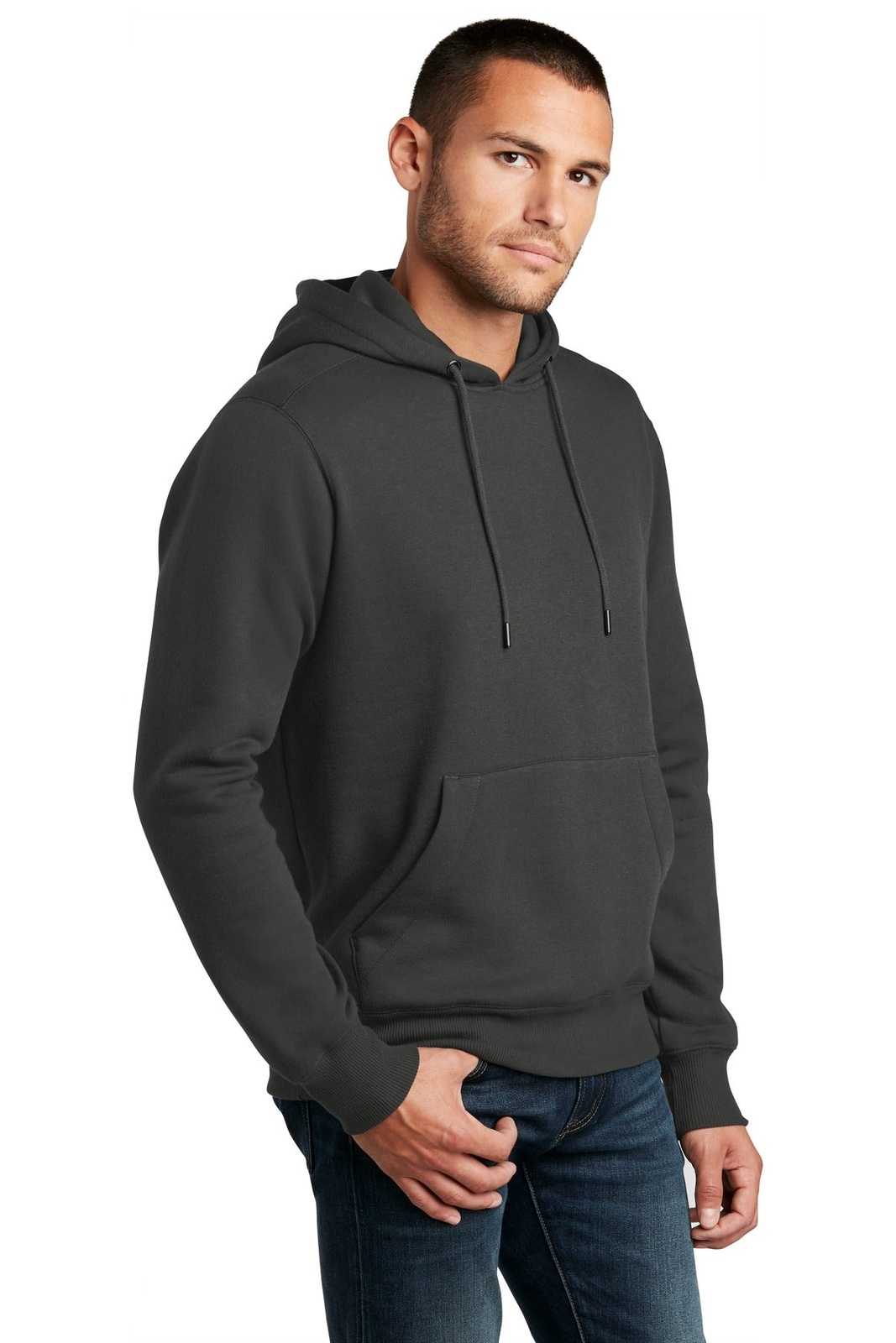 District DT1101 Perfect Weight Fleece Hoodie - Charcoal - HIT a Double - 4
