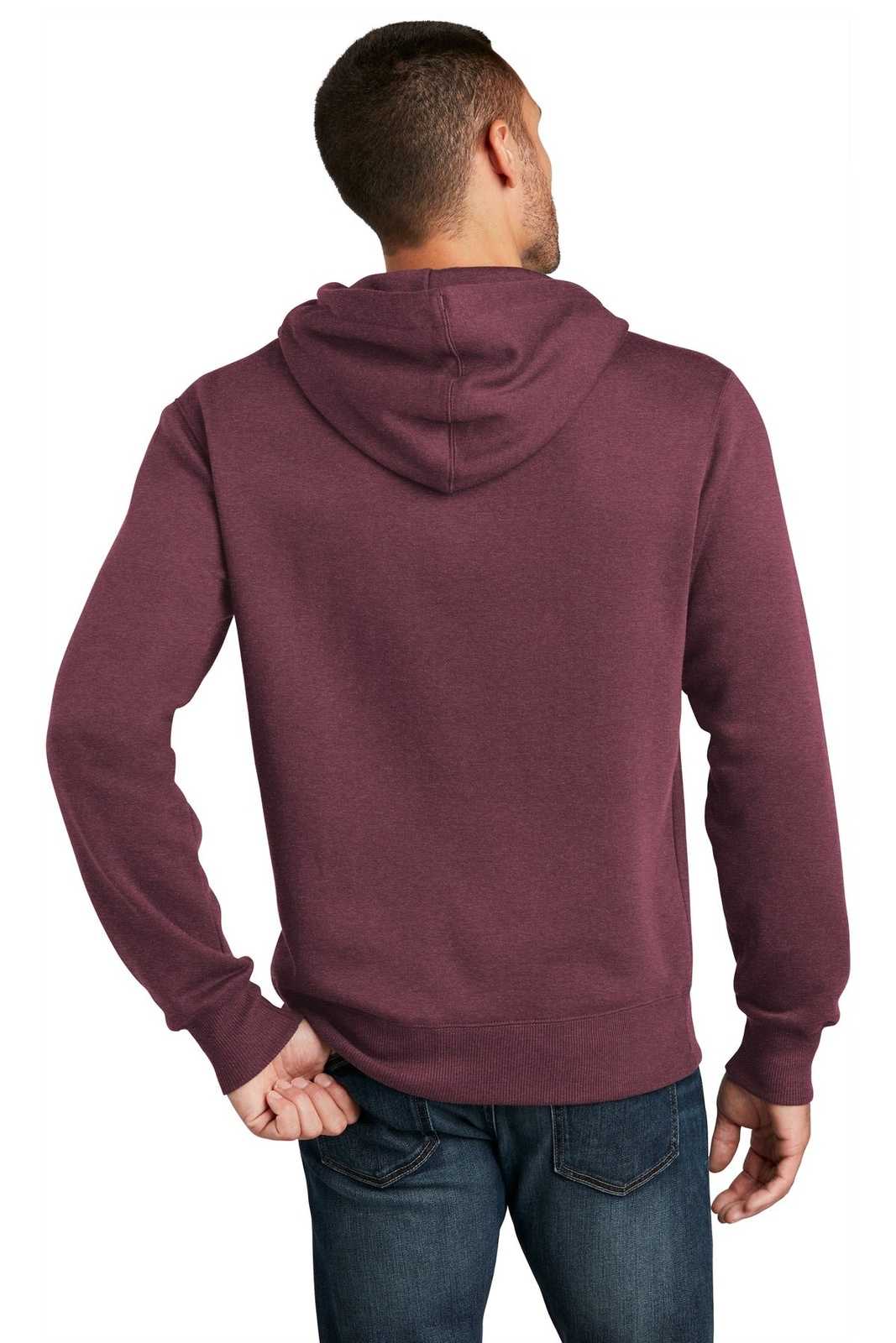 District DT1101 Perfect Weight Fleece Hoodie - Heathered Loganberry - HIT a Double - 2