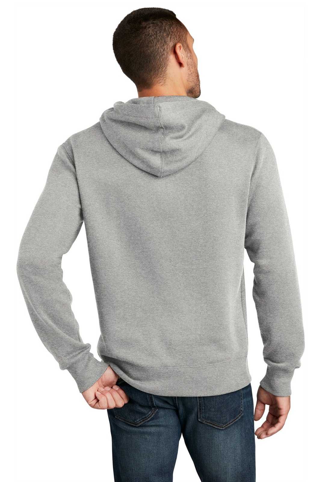 District DT1101 Perfect Weight Fleece Hoodie - Heathered Steel - HIT a Double - 2