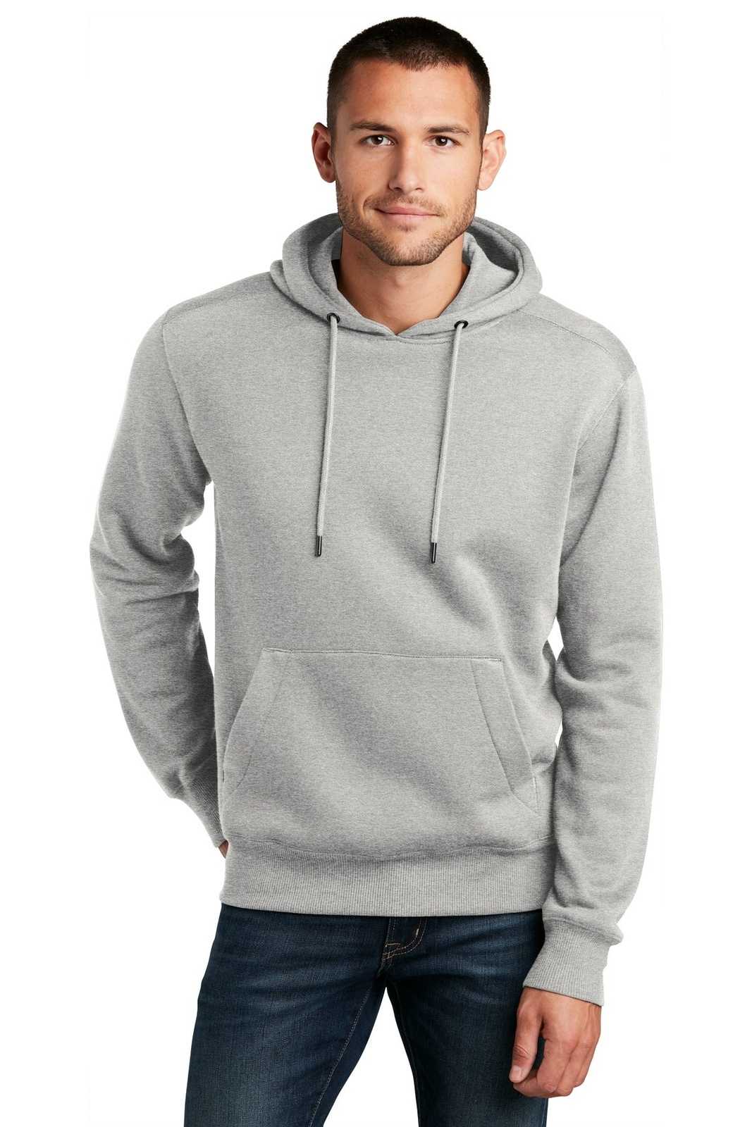 District DT1101 Perfect Weight Fleece Hoodie - Heathered Steel - HIT a Double - 1