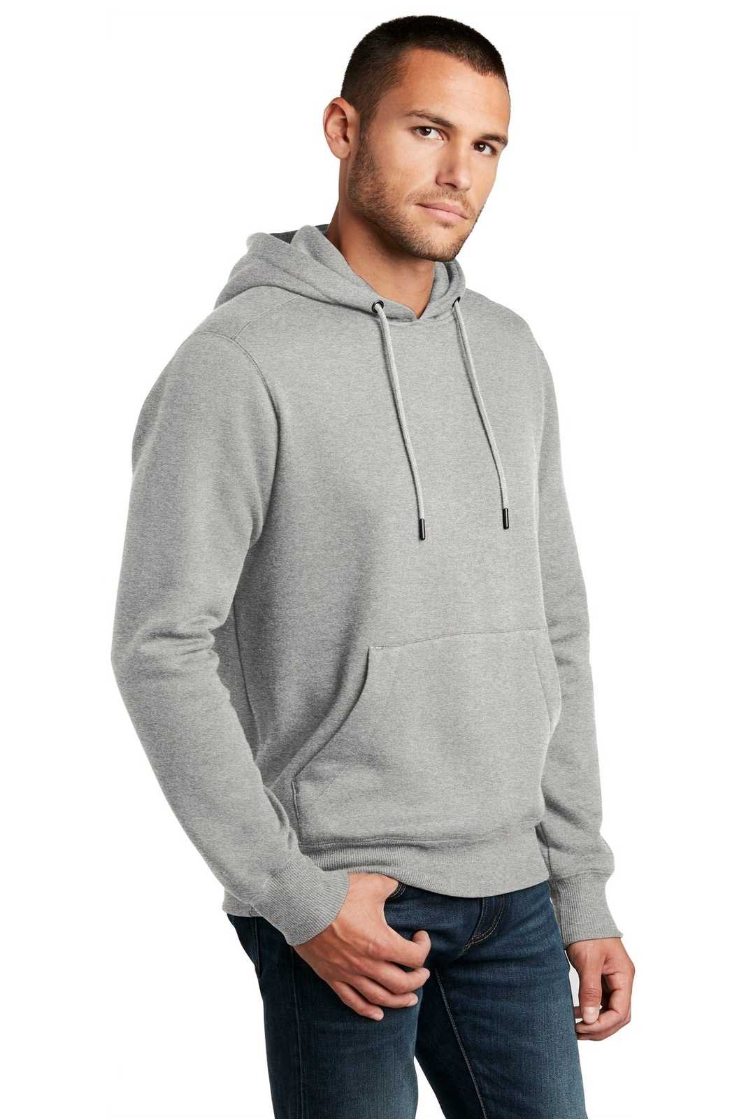 District DT1101 Perfect Weight Fleece Hoodie - Heathered Steel - HIT a Double - 4