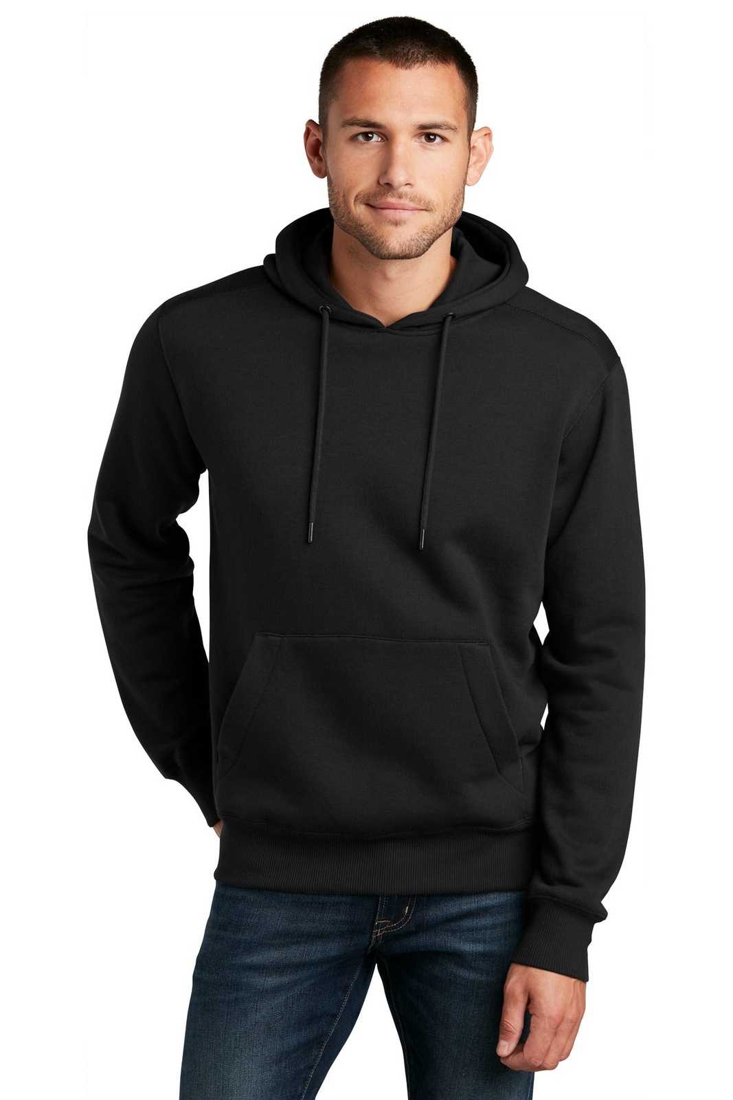District DT1101 Perfect Weight Fleece Hoodie - Jet Black - HIT a Double - 1