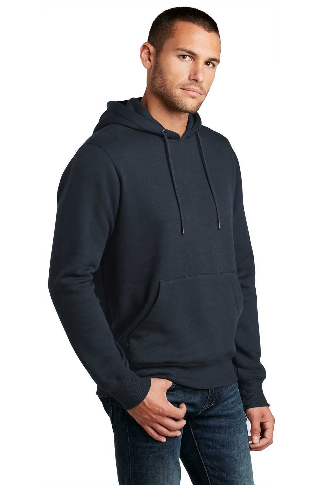 District DT1101 Perfect Weight Fleece Hoodie - New Navy - HIT a Double - 4