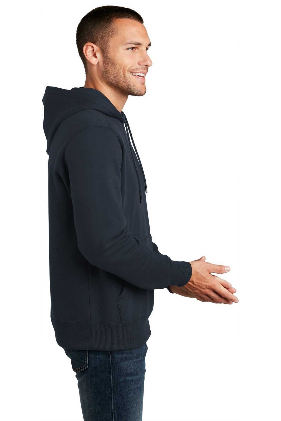 District DT1101 Perfect Weight Fleece Hoodie - New Navy - HIT a Double - 3