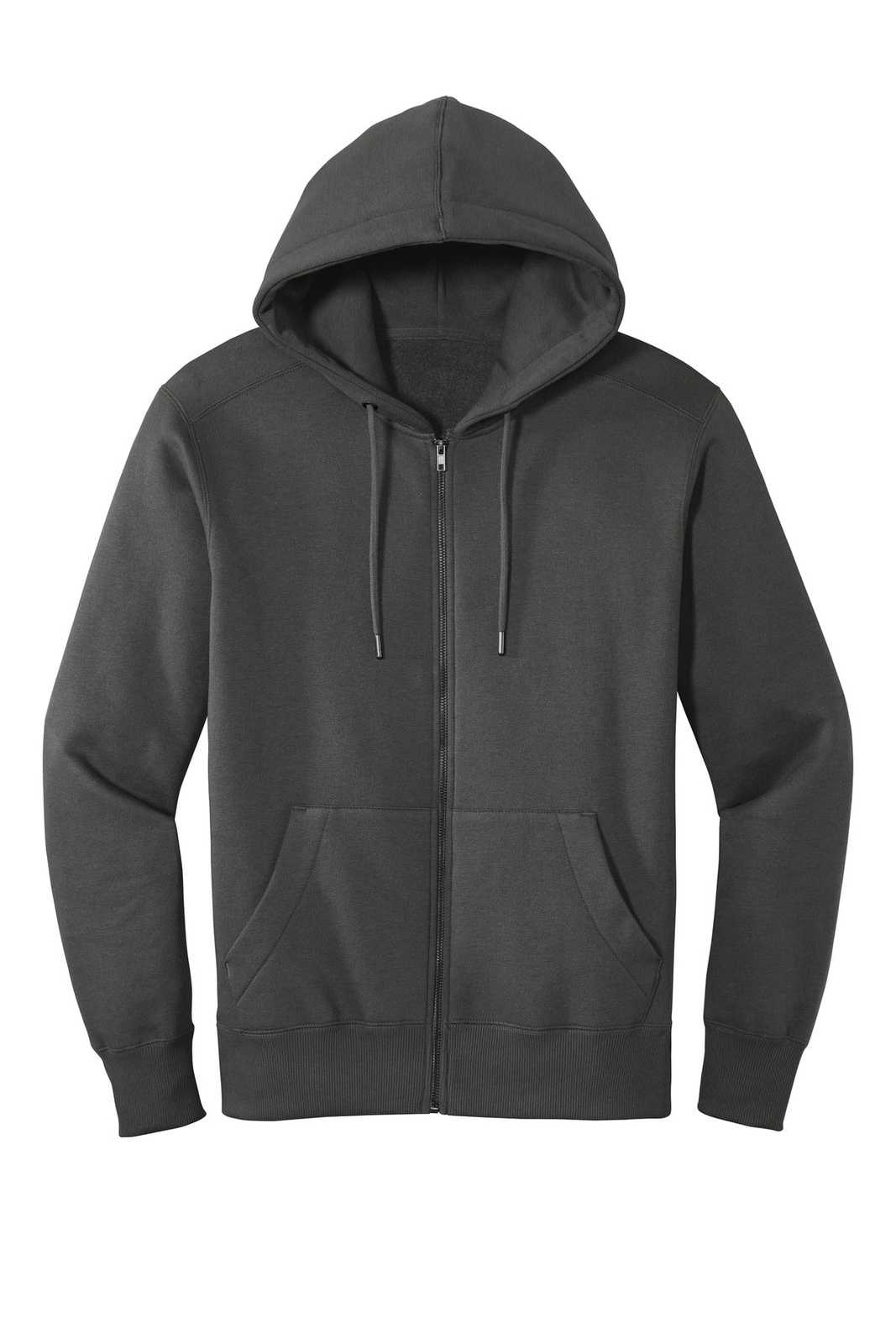 District DT1103 Perfect Weight Fleece Full-Zip Hoodie - Charcoal - HIT a Double - 5
