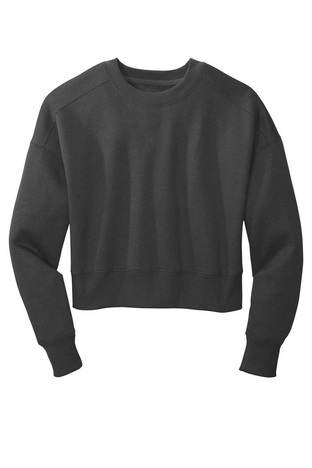 District DT1105 Womens Perfect Weight Fleece Cropped Crew - Charcoal - HIT a Double - 5