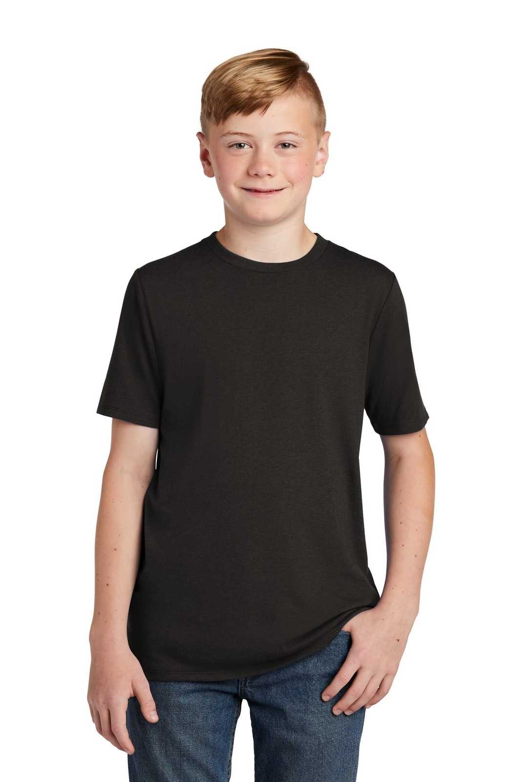 District DT130Y Youth Perfect Tri Tee - Black - HIT a Double - 1