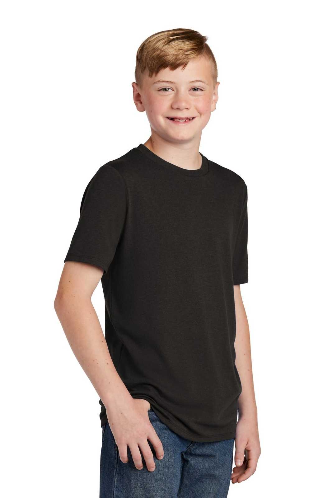 District DT130Y Youth Perfect Tri Tee - Black - HIT a Double - 4