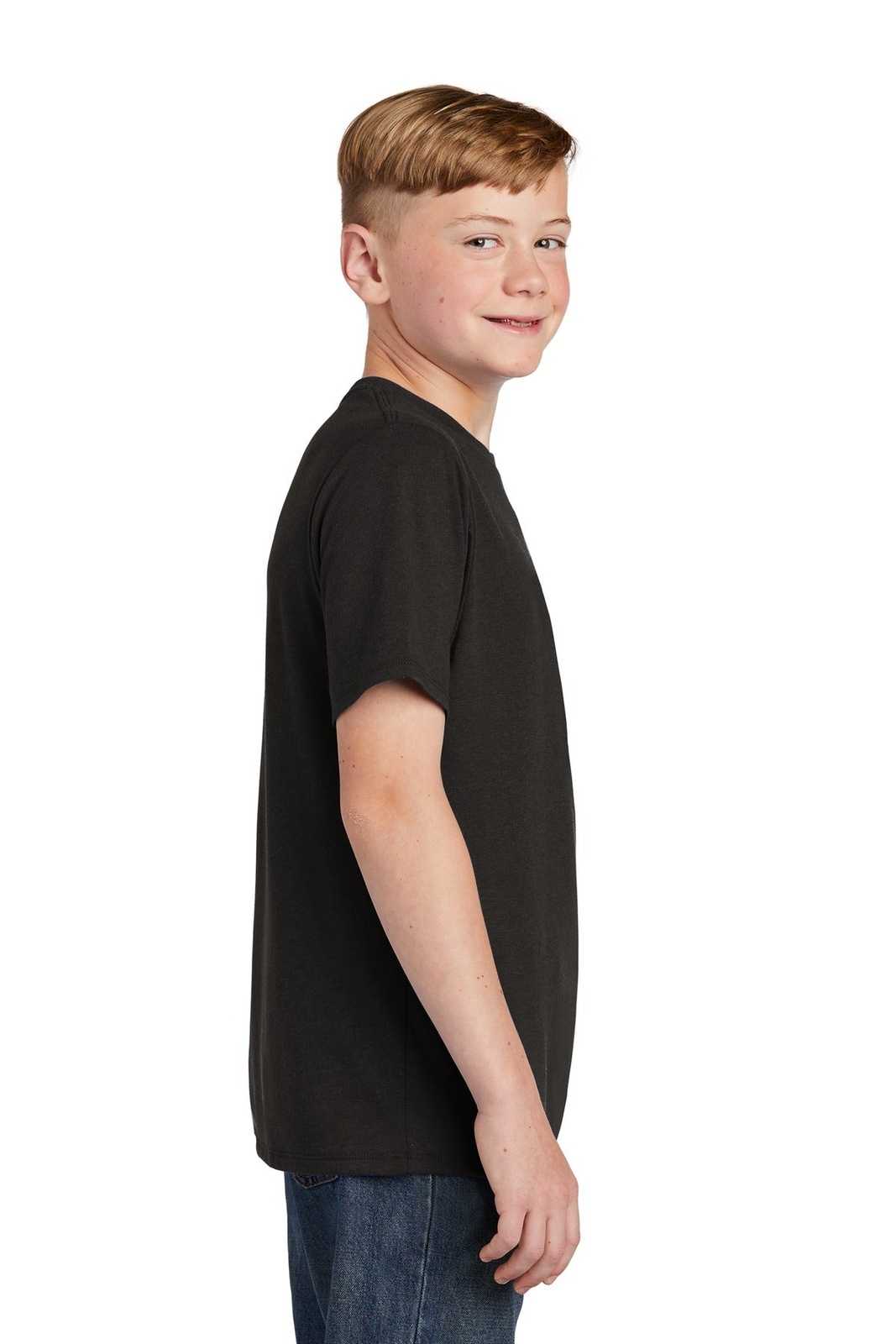 District DT130Y Youth Perfect Tri Tee - Black - HIT a Double - 3