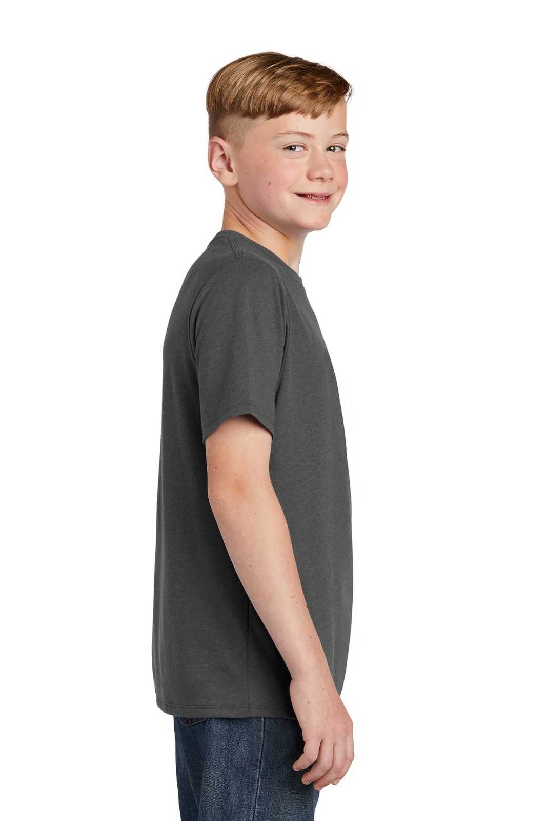 District DT130Y Youth Perfect Tri Tee - Charcoal - HIT a Double - 3