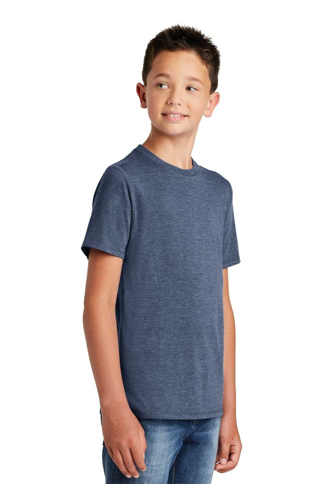 District DT130Y Youth Perfect Tri Tee - Navy Frost - HIT a Double - 4