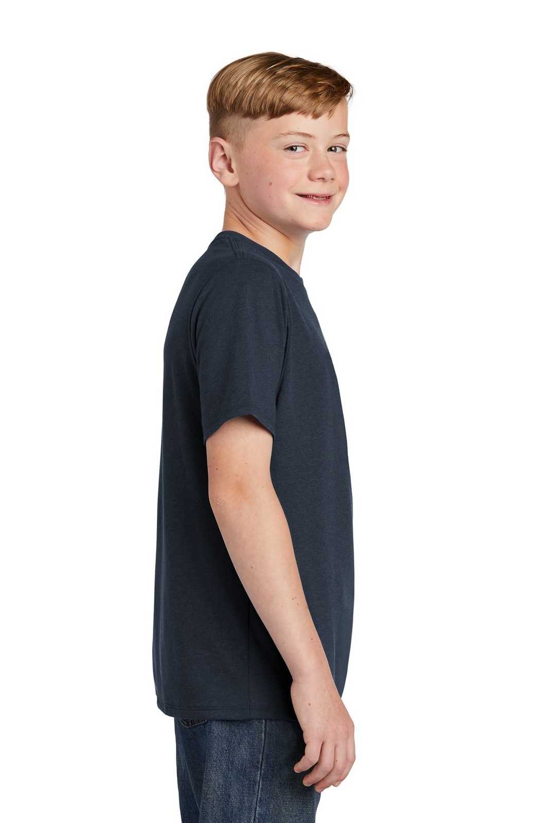 District DT130Y Youth Perfect Tri Tee - New Navy - HIT a Double - 3