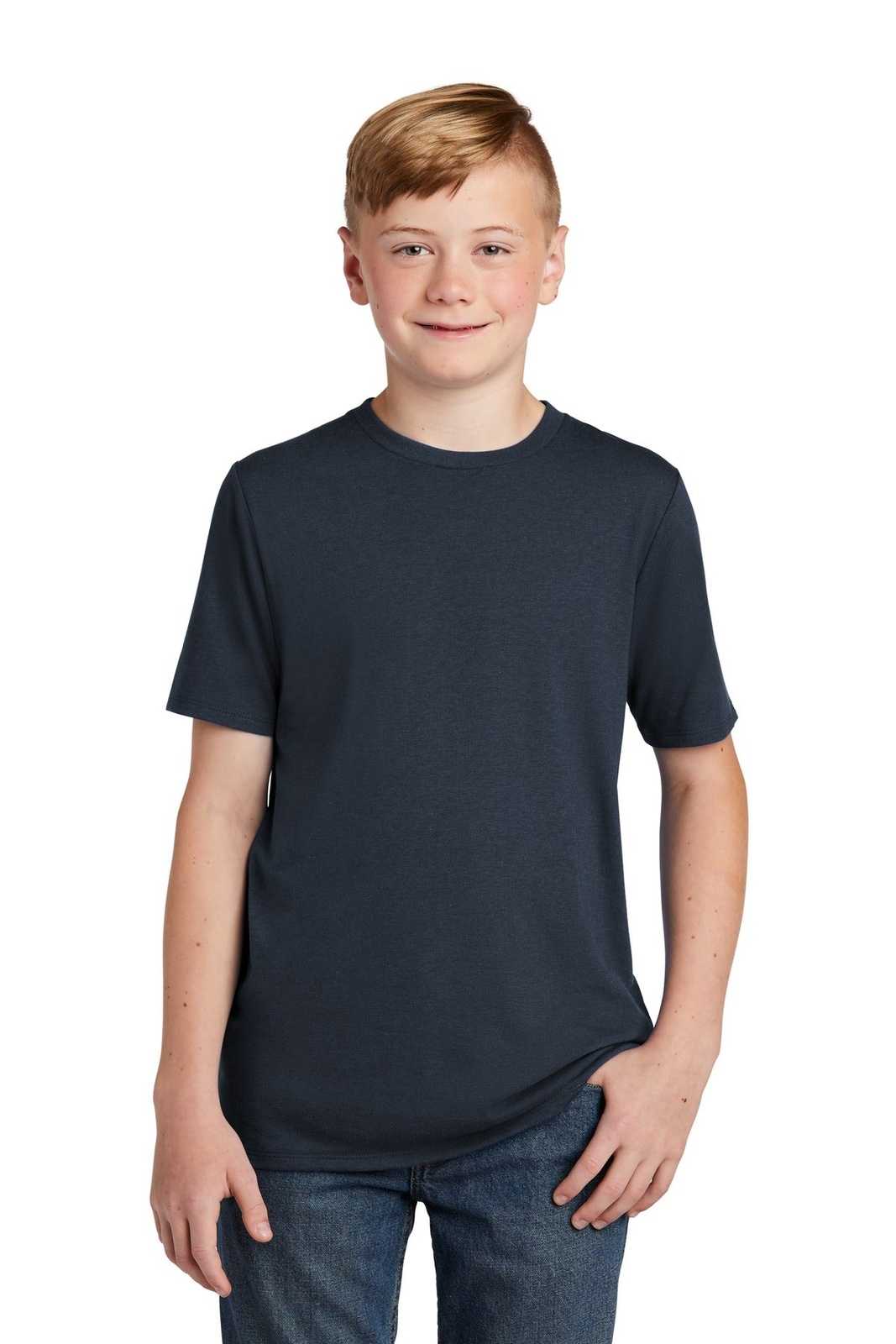 District DT130Y Youth Perfect Tri Tee - New Navy - HIT a Double - 1
