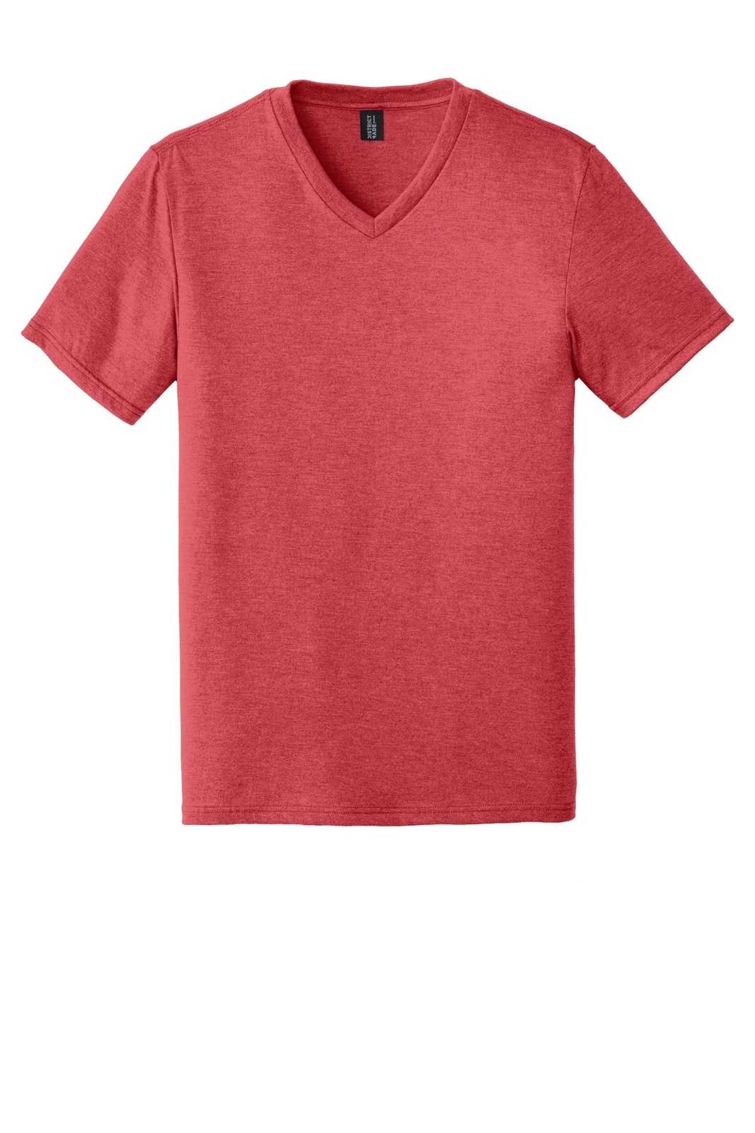 District DT1350 Perfect Tri V-Neck Tee - Red Frost - HIT a Double - 2