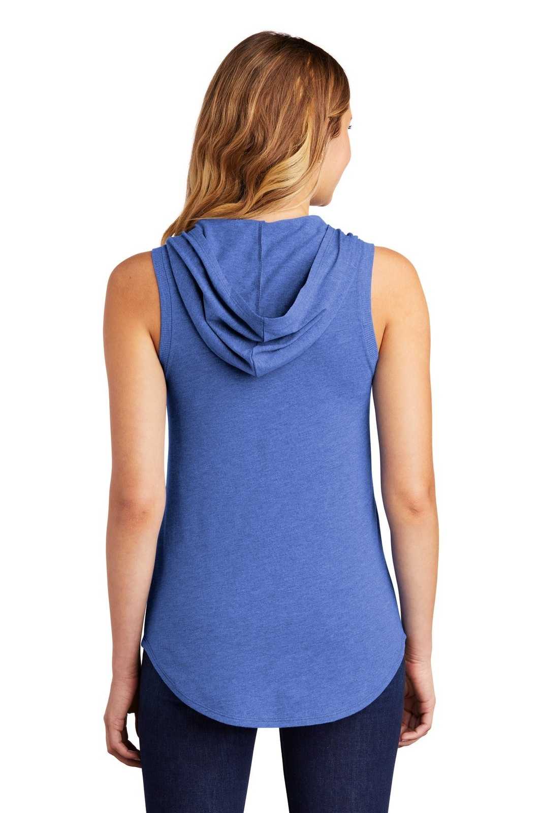 District DT1375 Women's Perfect Tri Sleeveless Hoodie - Royal Frost - HIT a Double - 1