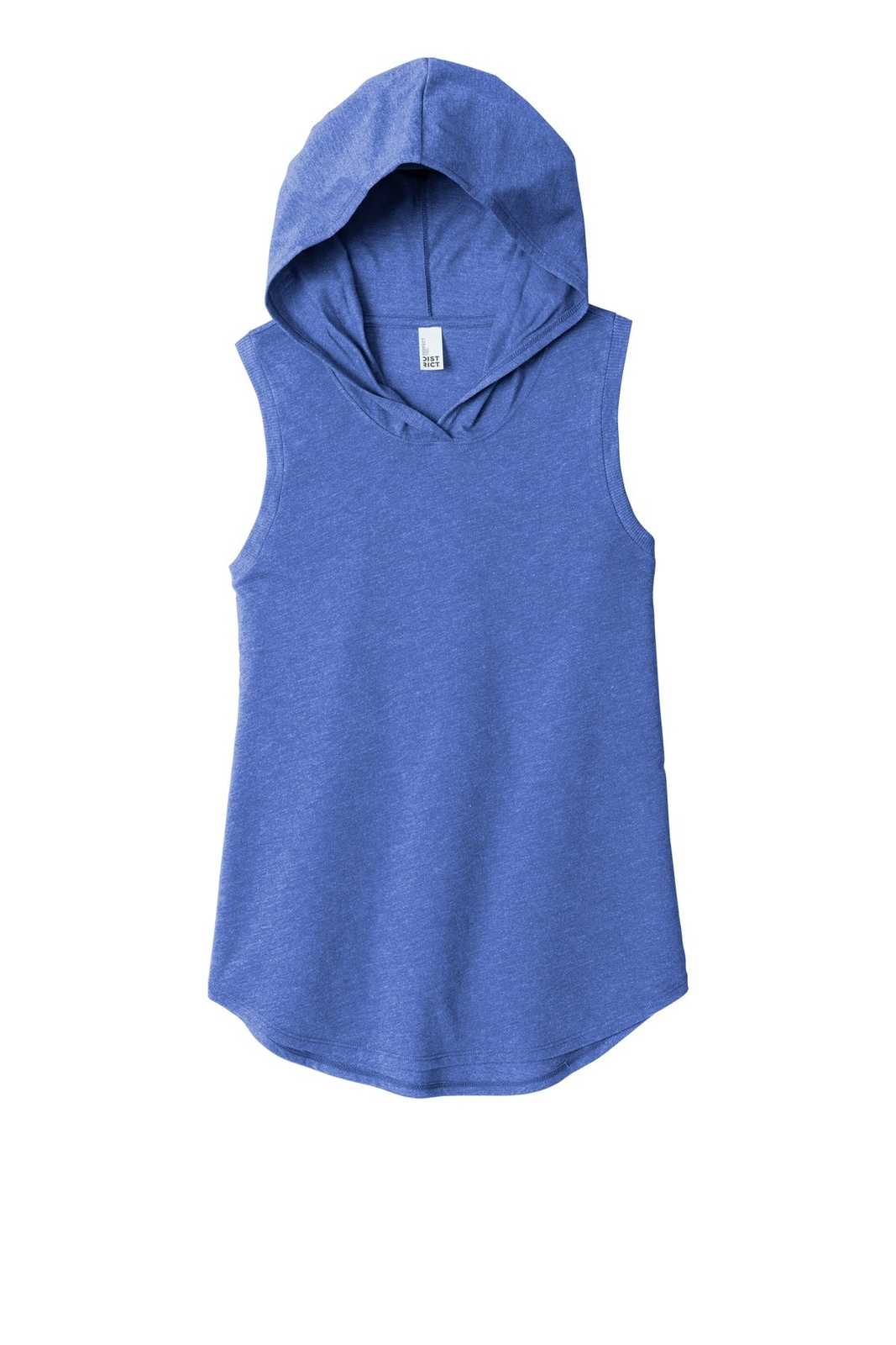 District DT1375 Women&#39;s Perfect Tri Sleeveless Hoodie - Royal Frost - HIT a Double - 5