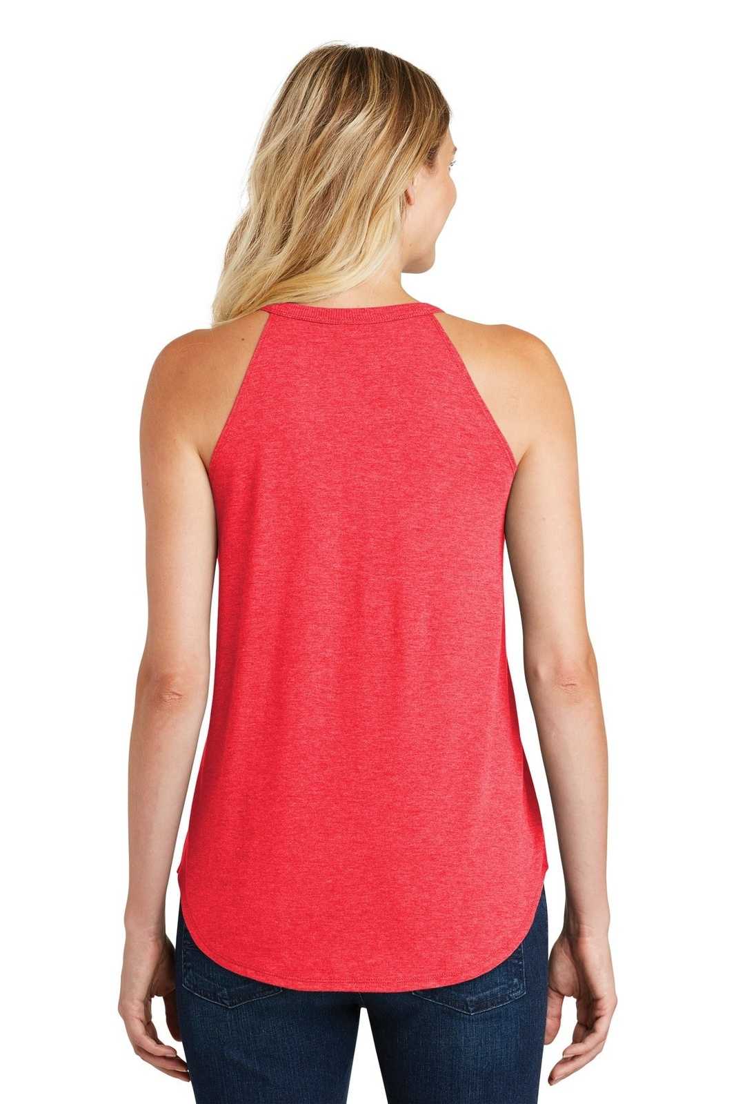 District DT137L Women's Perfect Tri Rocker Tank - Red Frost - HIT a Double - 1