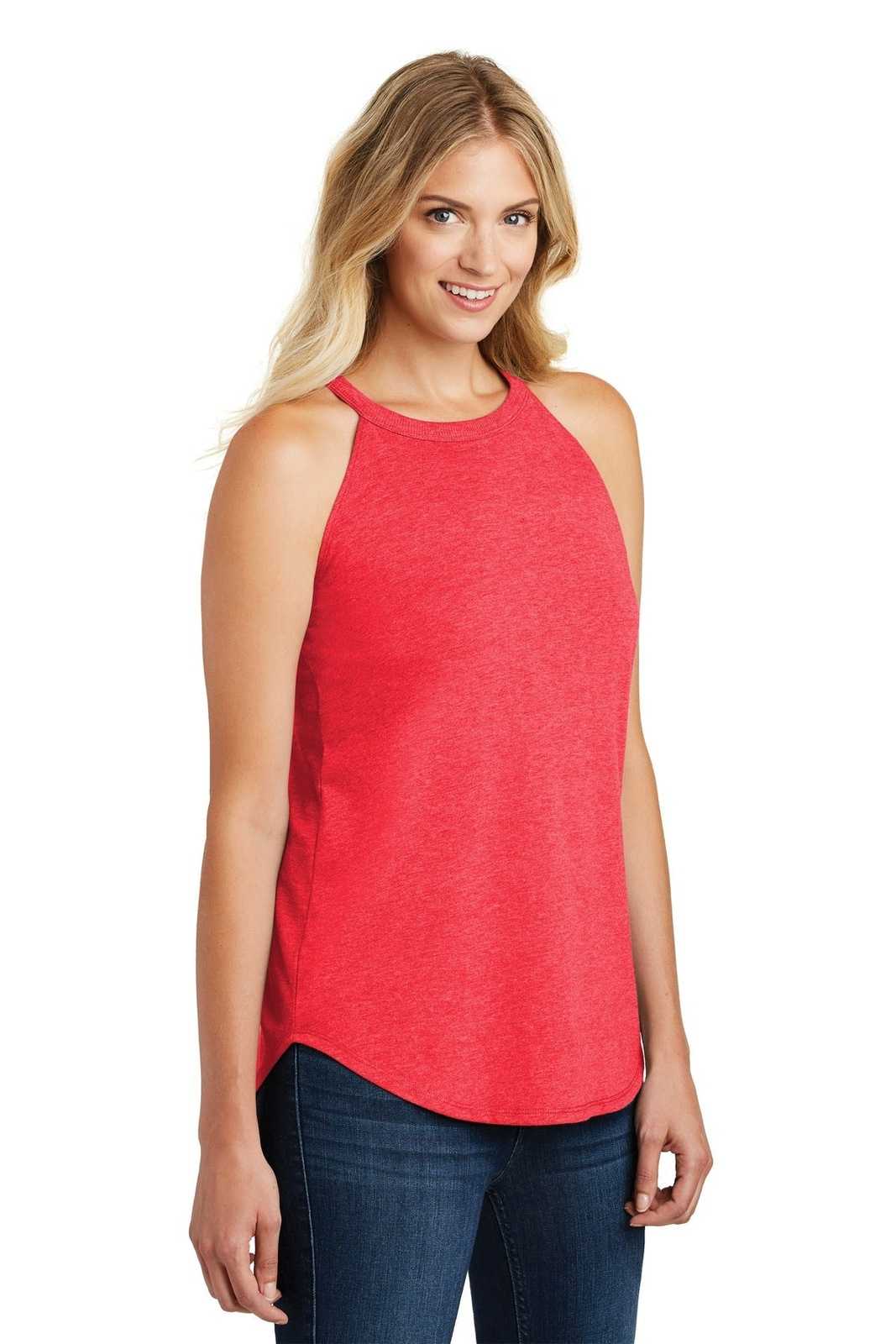 District DT137L Women&#39;s Perfect Tri Rocker Tank - Red Frost - HIT a Double - 4