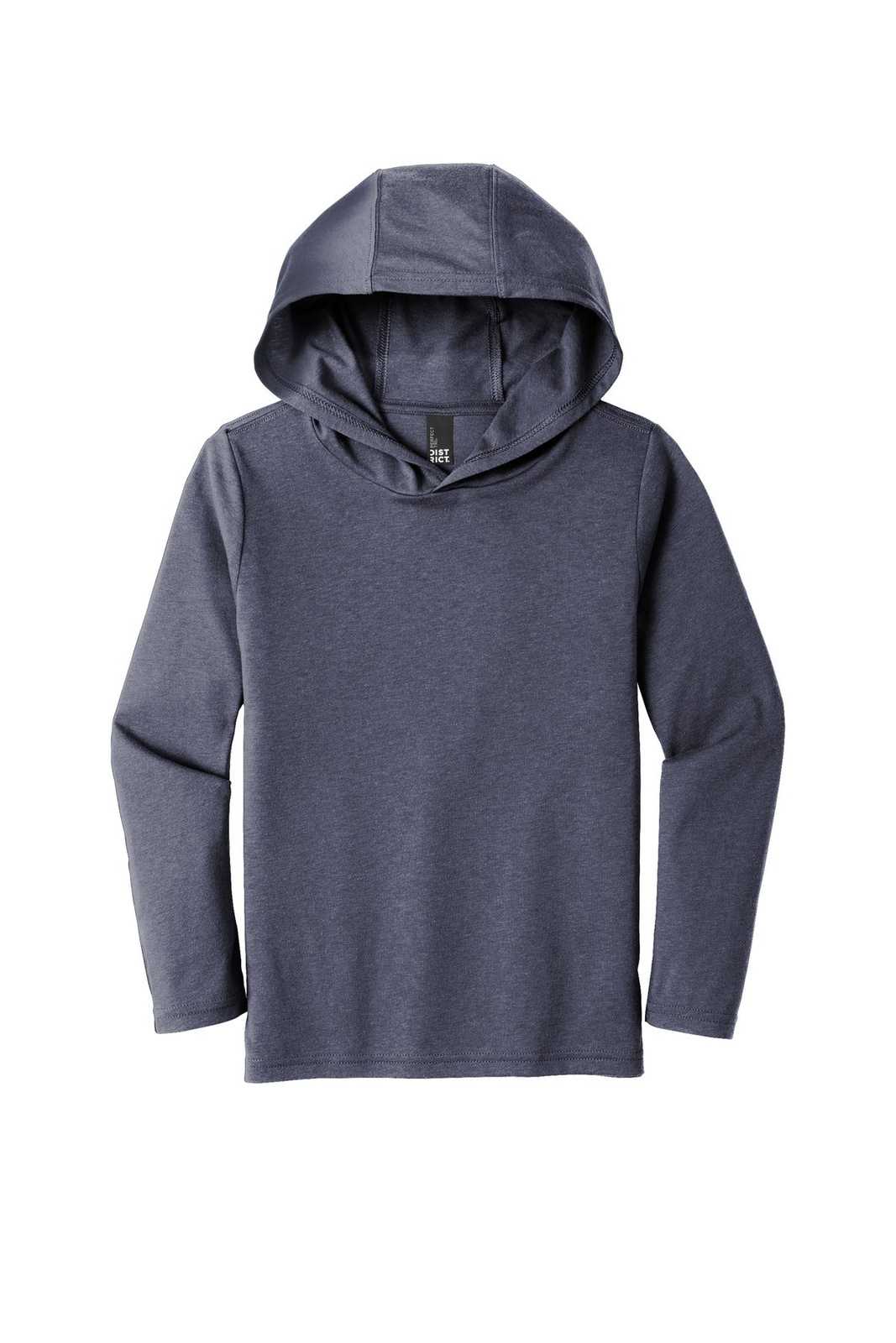 District DT139Y Youth Perfect Tri Long Sleeve Hoodie - Navy Frost - HIT a Double - 5