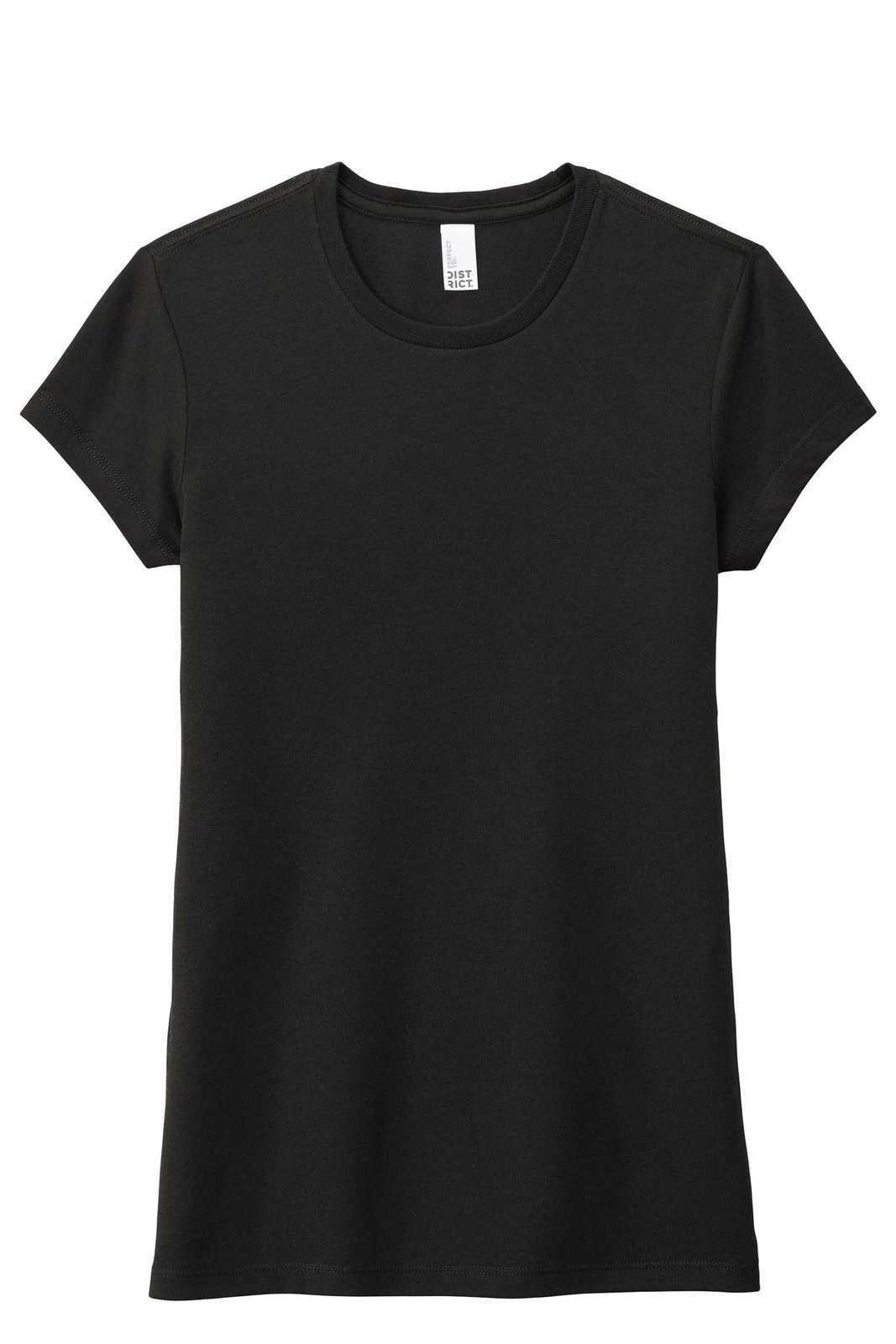 District DT155 Women&#39;s Fitted Perfect Tri Tee - Black - HIT a Double - 5