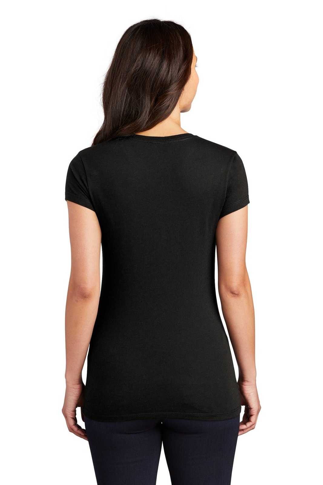 District DT155 Women&#39;s Fitted Perfect Tri Tee - Black - HIT a Double - 2