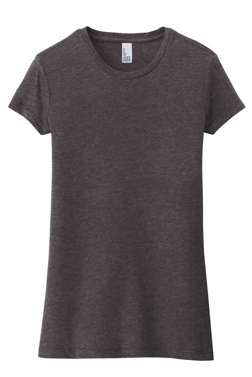 District DT155 Women&#39;s Fitted Perfect Tri Tee - Heathered Charcoal - HIT a Double - 5