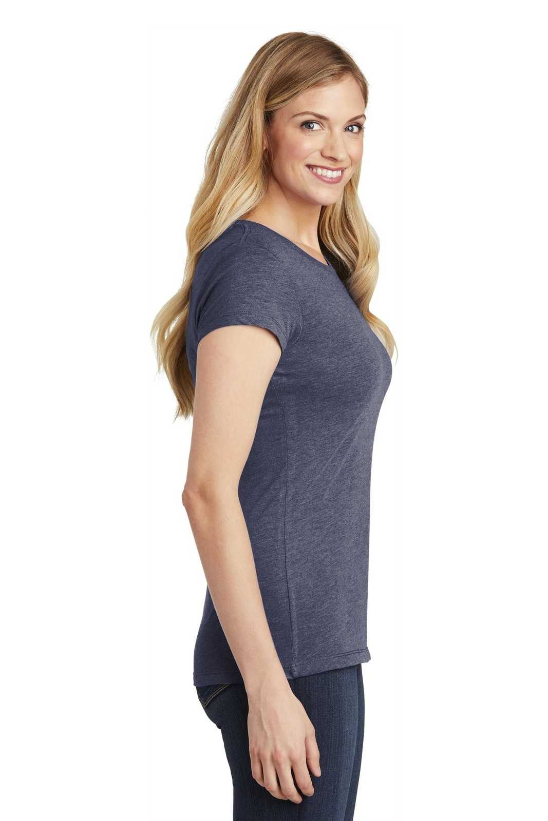 District DT155 Women&#39;s Fitted Perfect Tri Tee - Navy Frost - HIT a Double - 3