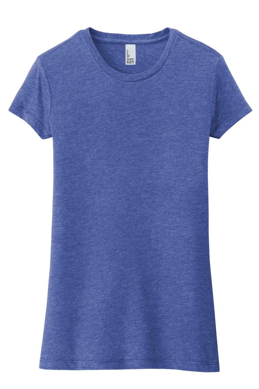 District DT155 Women&#39;s Fitted Perfect Tri Tee - Royal Frost - HIT a Double - 5