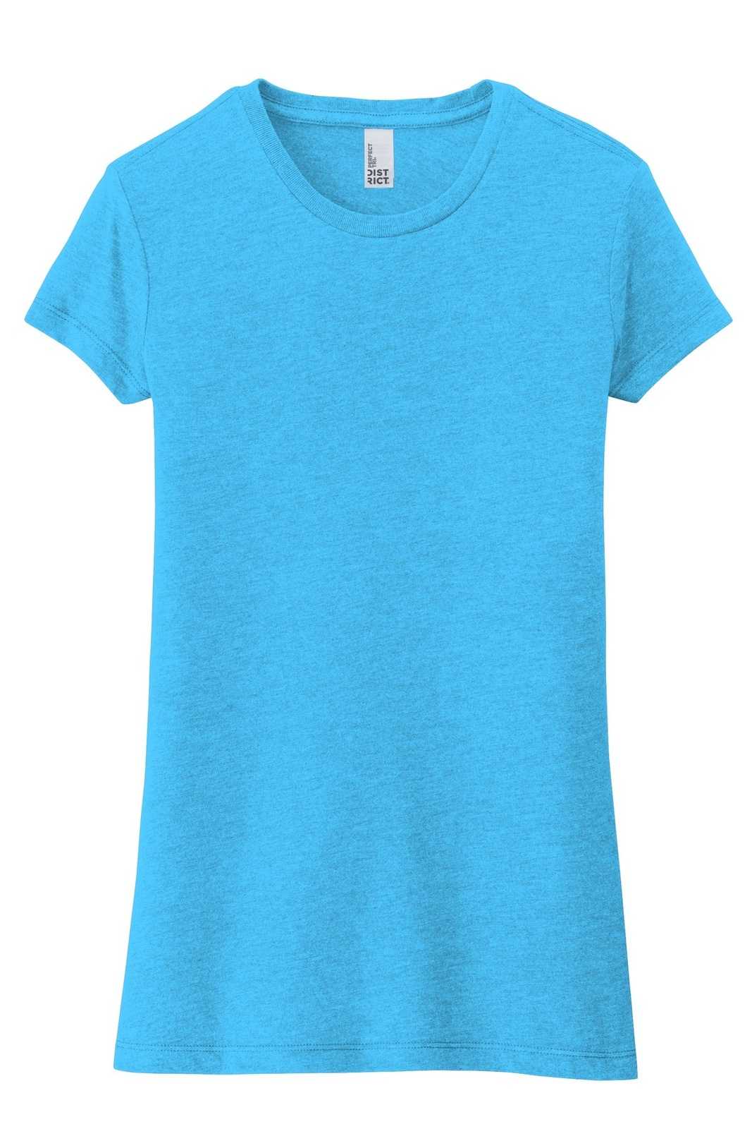 District DT155 Women&#39;s Fitted Perfect Tri Tee - Turquoise Frost - HIT a Double - 5
