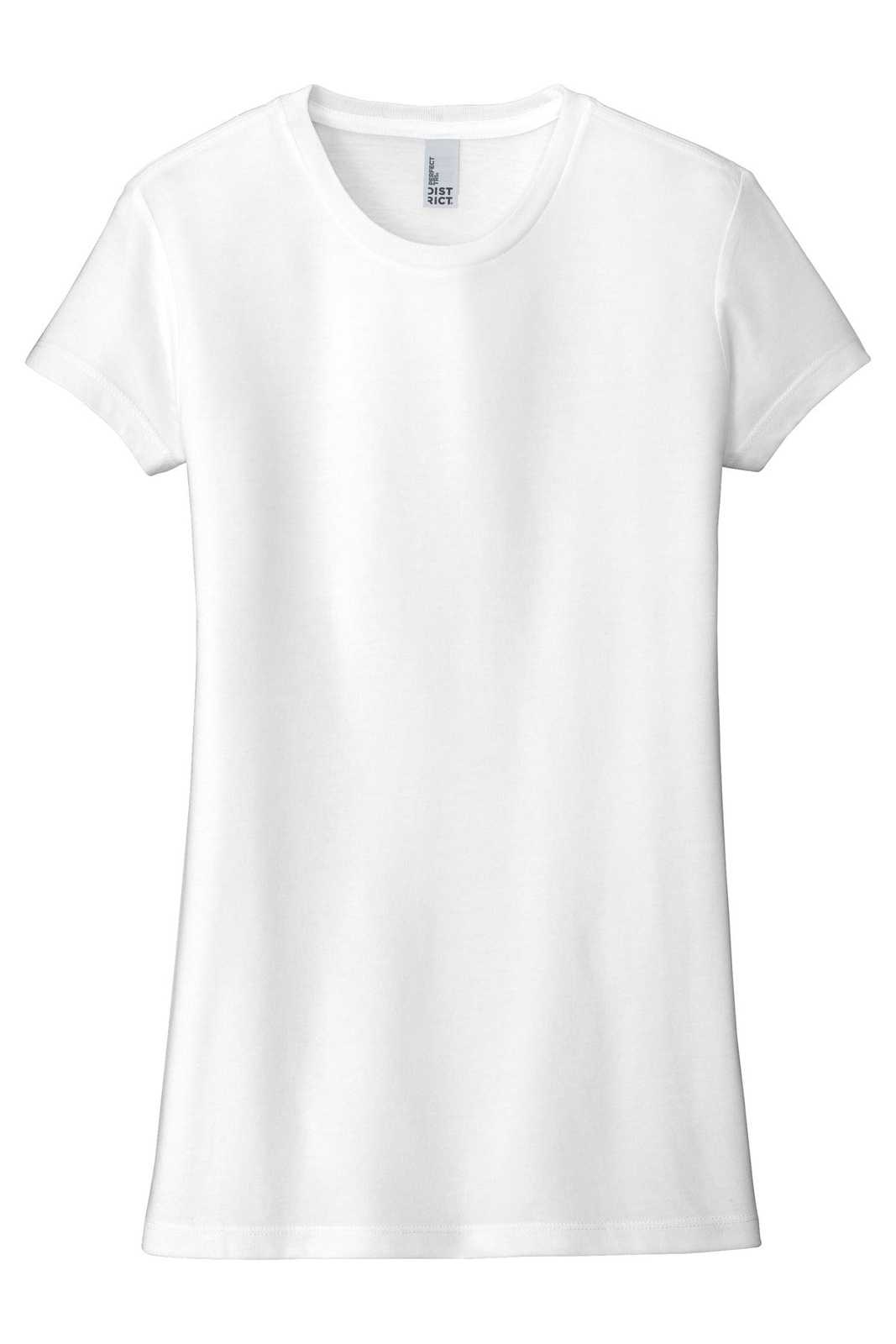 District DT155 Women&#39;s Fitted Perfect Tri Tee - White - HIT a Double - 5